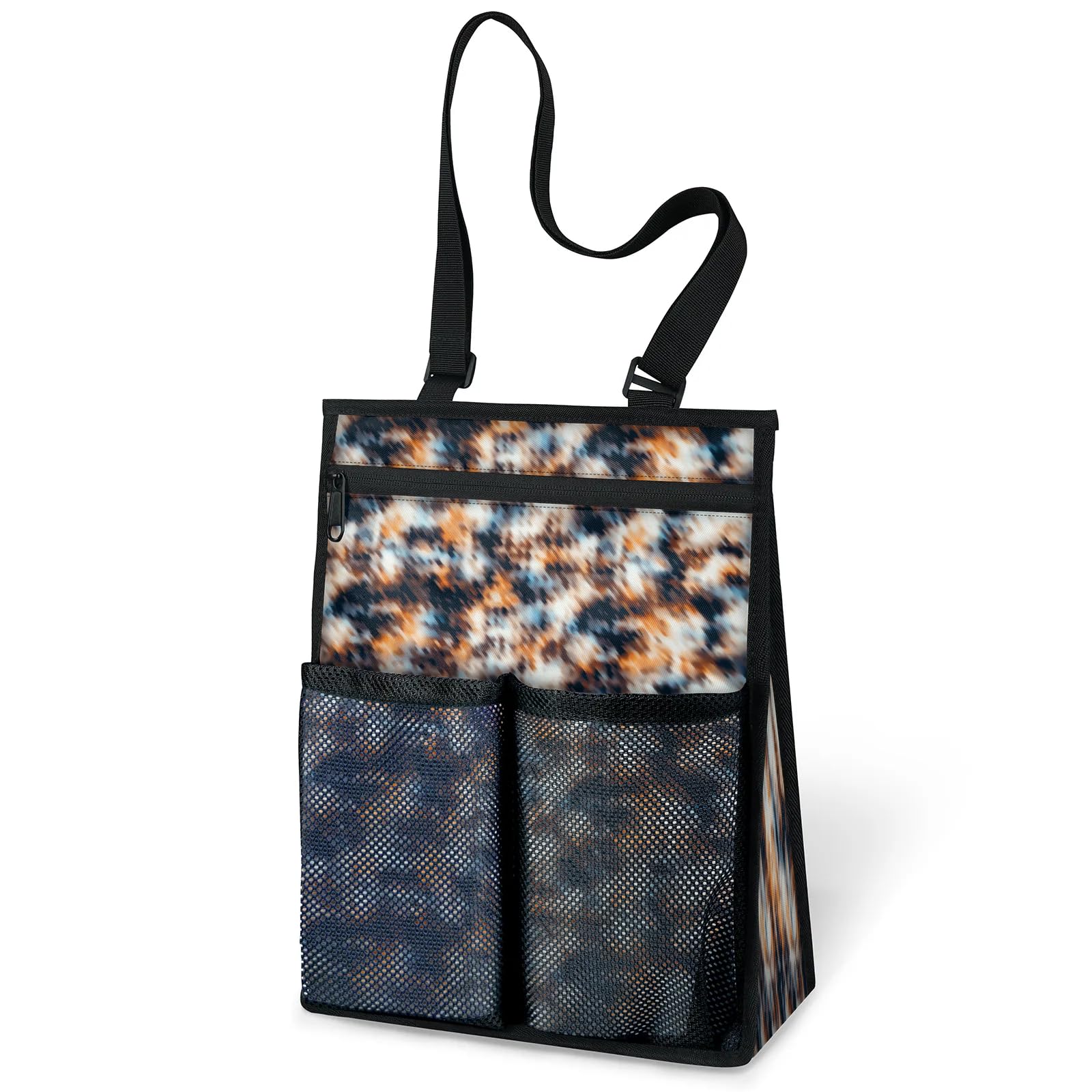 Ourtheme Abstract Art Design Portable Shower Bag for Travel Gym Camp Beach Tote Shower Caddy Bags Hanging Toiletry