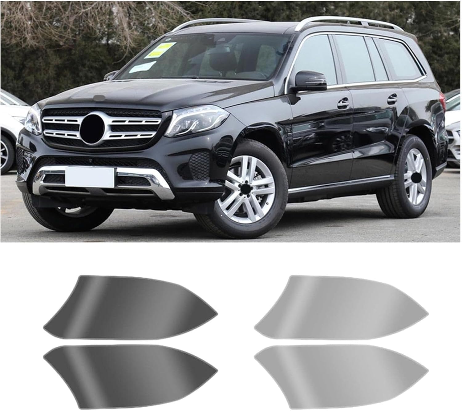 SamLng Car Front Light Film for GLS X166 2016-2019 Precut Headlight Protective Film Car Front Headlamp Protection Film car Lights Film Headlight Anti-Scratch Non-Yellowing Protective Film