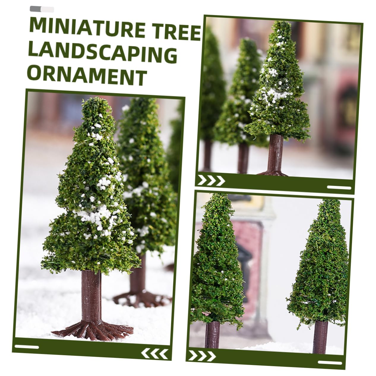 SHINEOFI 24pezzi Miniature Pine Tree Model for Train Scenery and Architectural Dioramas and Iron for Landscape Decoration