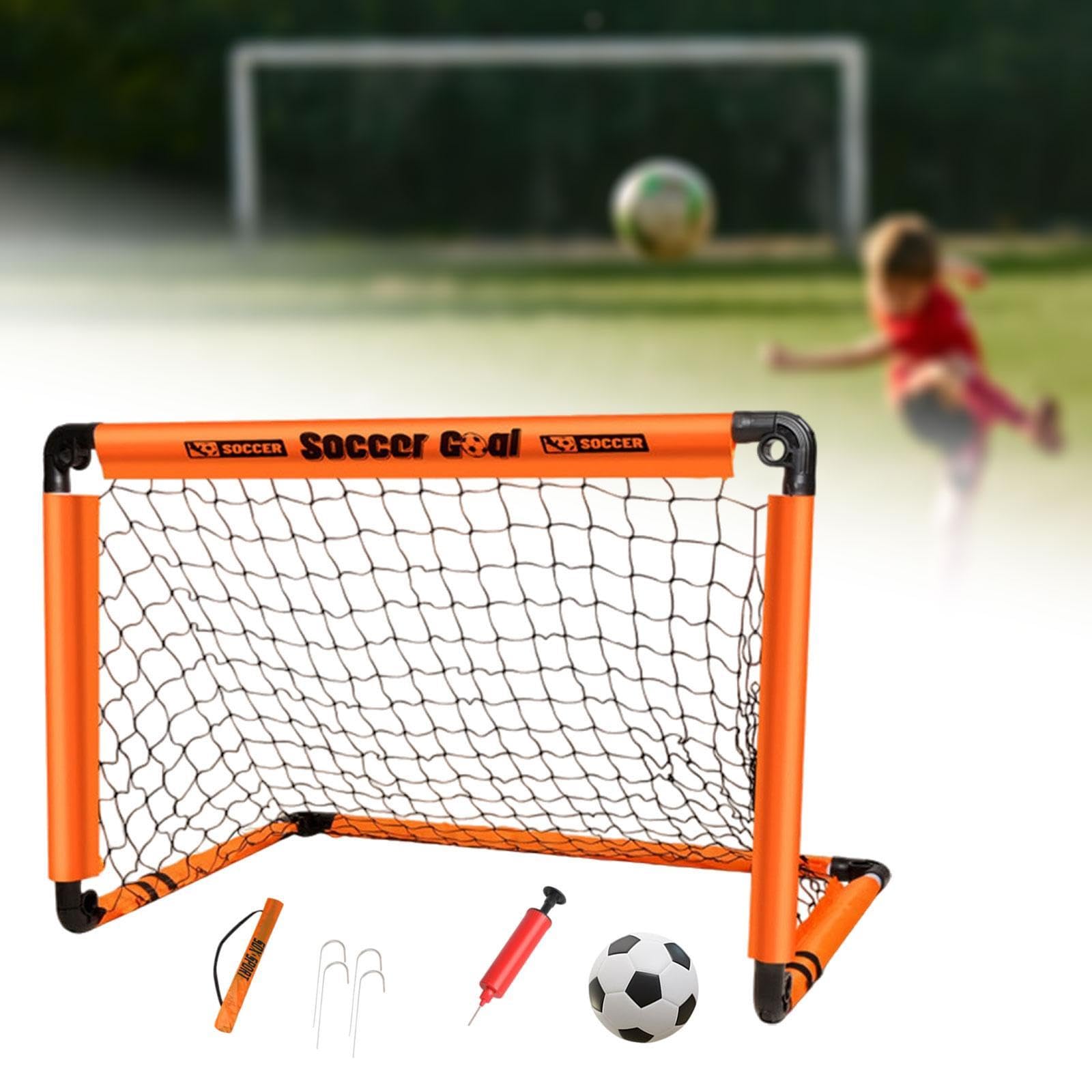 CALANDIS™ Soccer Goal for Kids with Ground Nails Compact Kids Toy for Yard Sports Orange 120x80cm | Goals & Nets | Soccer | Team Sports-image-40