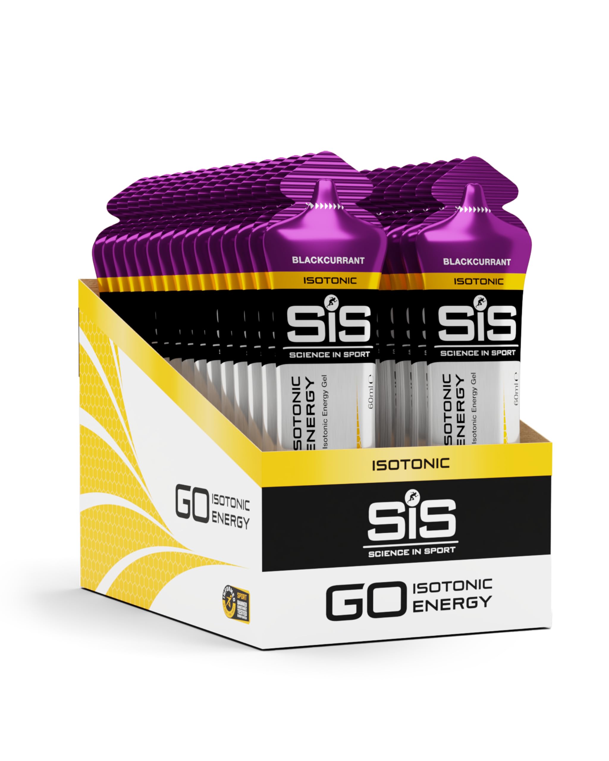 Science in Sport GO Isotonic Energy Gel 30 x 60ml Tropicale, Vegano - Gel energetico con 22g di carboidrati, Ottima fonte di energia, Alternativa ideale alle bevande isotomiche