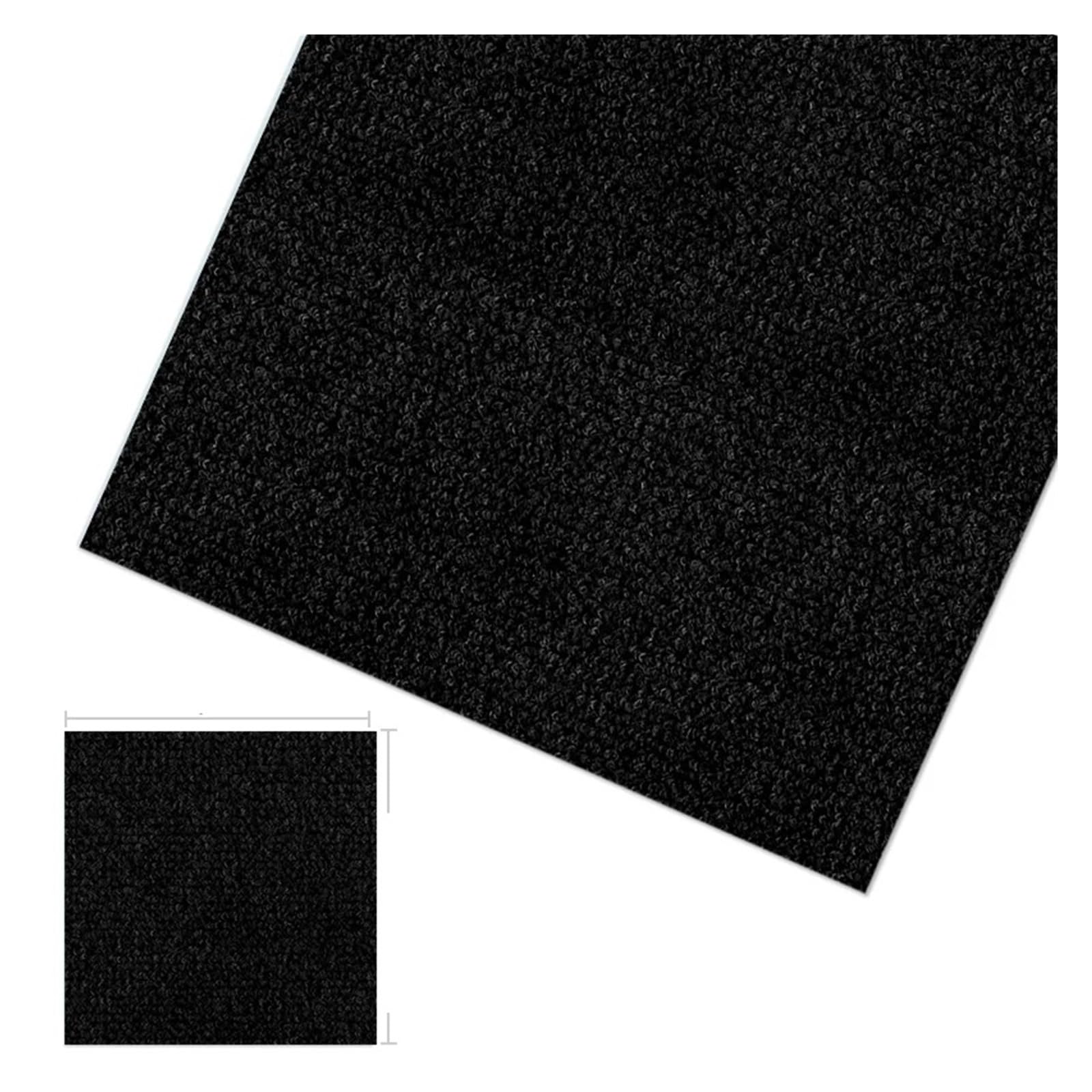 Moqueta Para El Suelo 10-30 pegatinas autoadhesivas cuadradas de 30 cm x 30 cm, fáciles de despegar y pegar, for decorar el hogar y hacer azulejos de pared.(Black,30pcs)