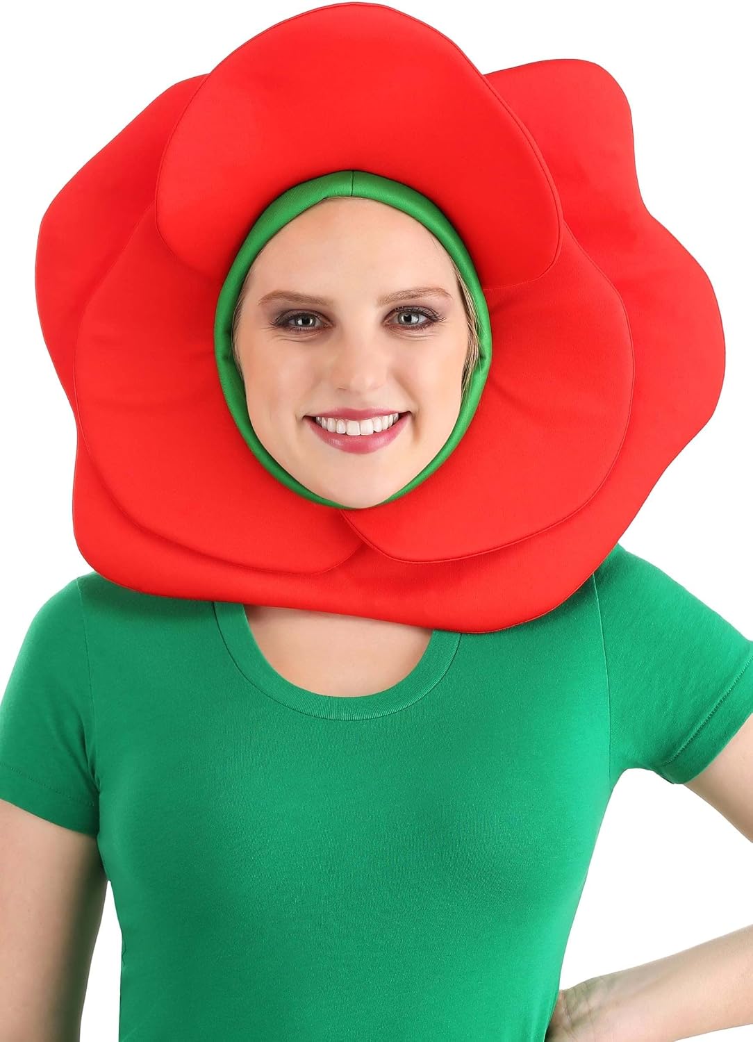 Fun Costumes Rose Flower Headpiece for Adults - Foam Flower with Adjustable Elastic Band