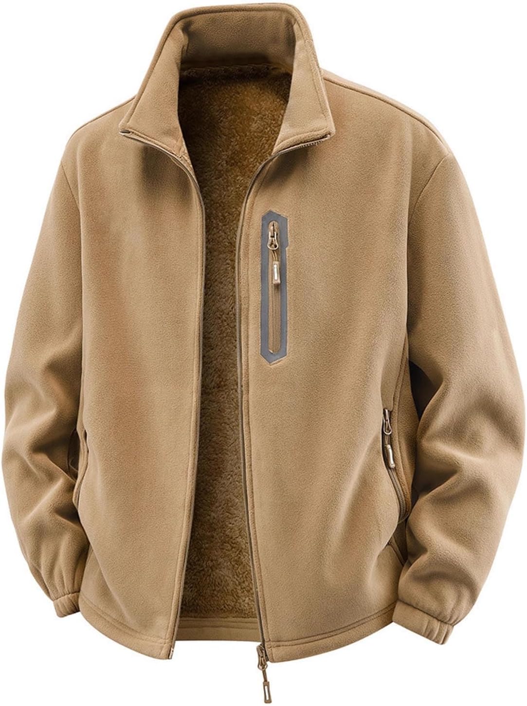 Sherpa Jackets for Men:Fashion Winter Warn Fleece Lined Jacket Hiking Sports Hooded Coats Waterproof Windbreaker