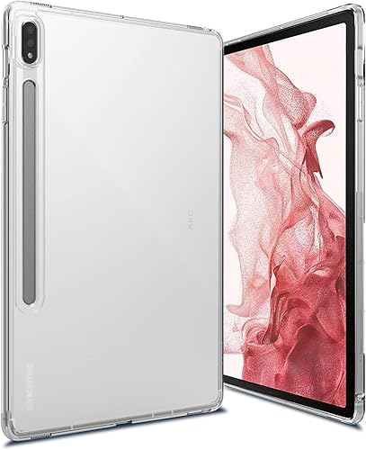 Funda compatible con Galaxy Tab S8Tab S7 de 11.0 pulgadas (modelo SM-X700X706T870T875T876), ultra delgada, suave, funda trasera de TPU transparente