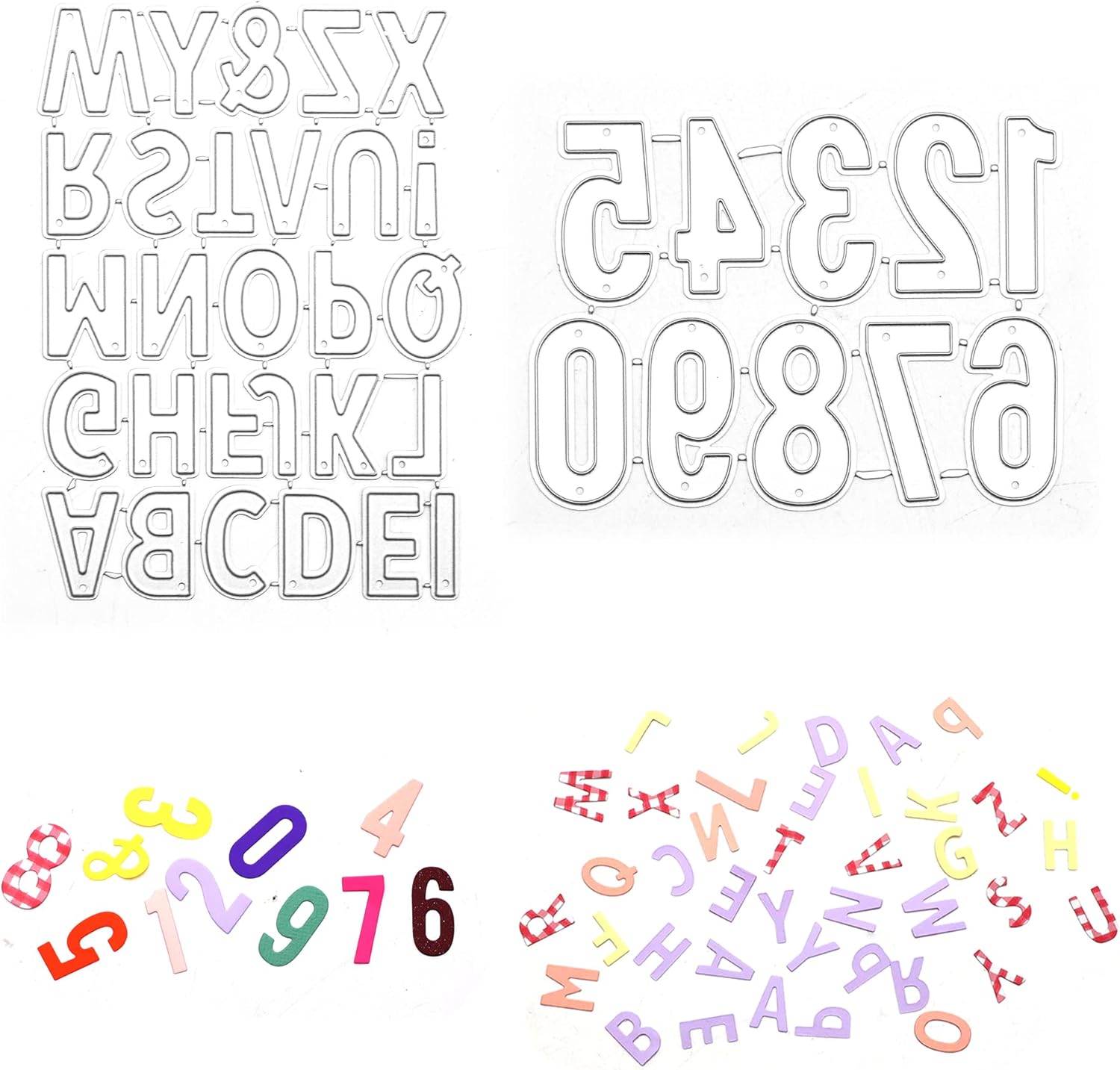 Capital Alphabet Letters Die Cuts for Card Making, Number