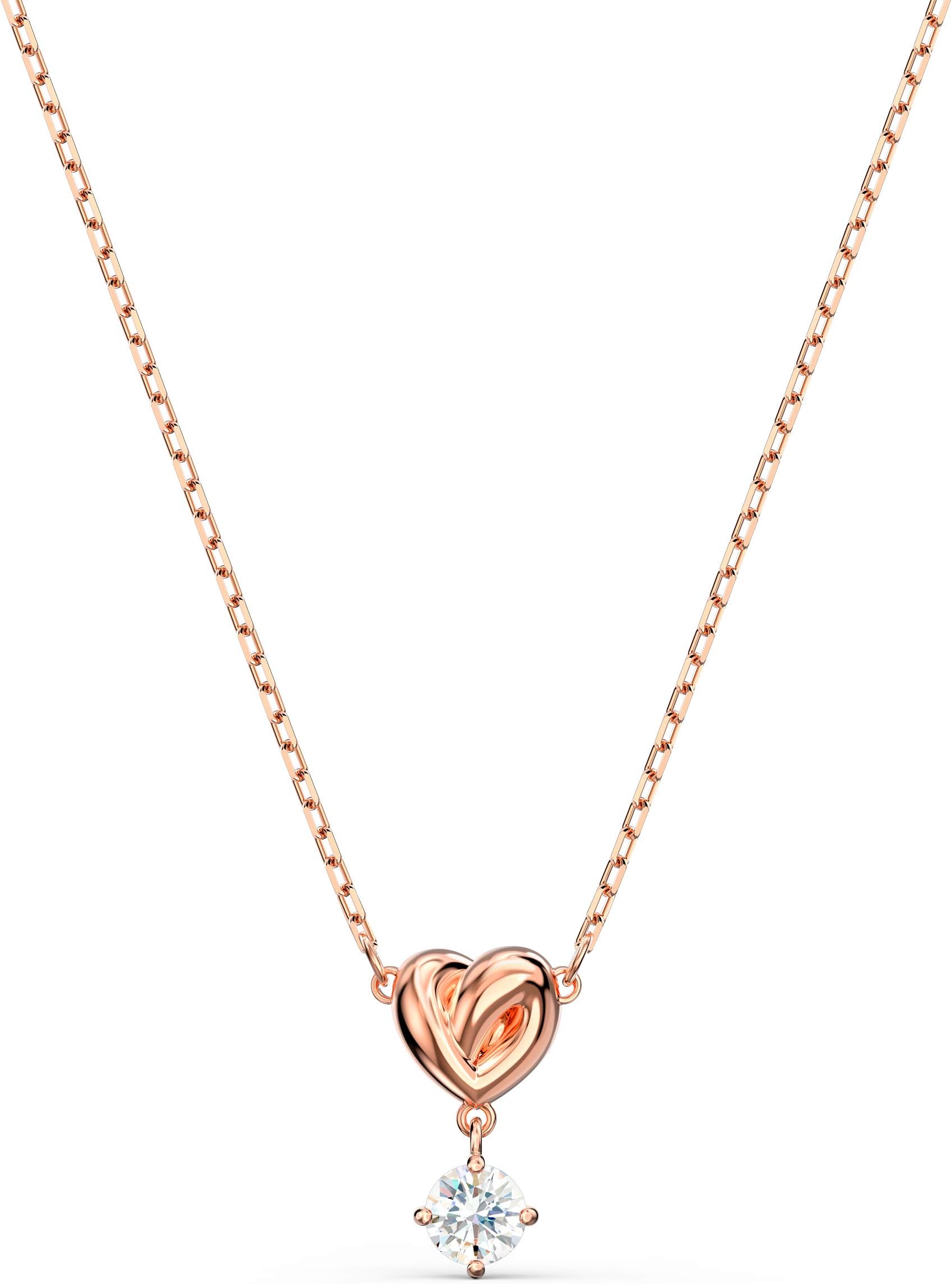 Lifelong Heart Necklace, Earrings, and Bracelet Crystal Jewelry Collection, Rose Gold & Rhodium Tone Finish