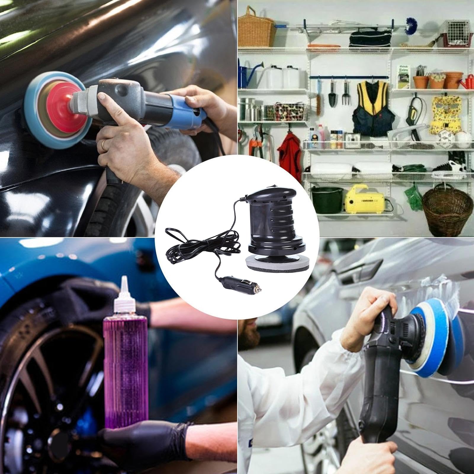 Pulidor Y Abrillantador Para Coches Pulidora Para Automóvil 12V | Accesorios De Cuidado Automotriz Para Moto Muebles Restauración De Madera Taller En Casa Garaje Exterior
