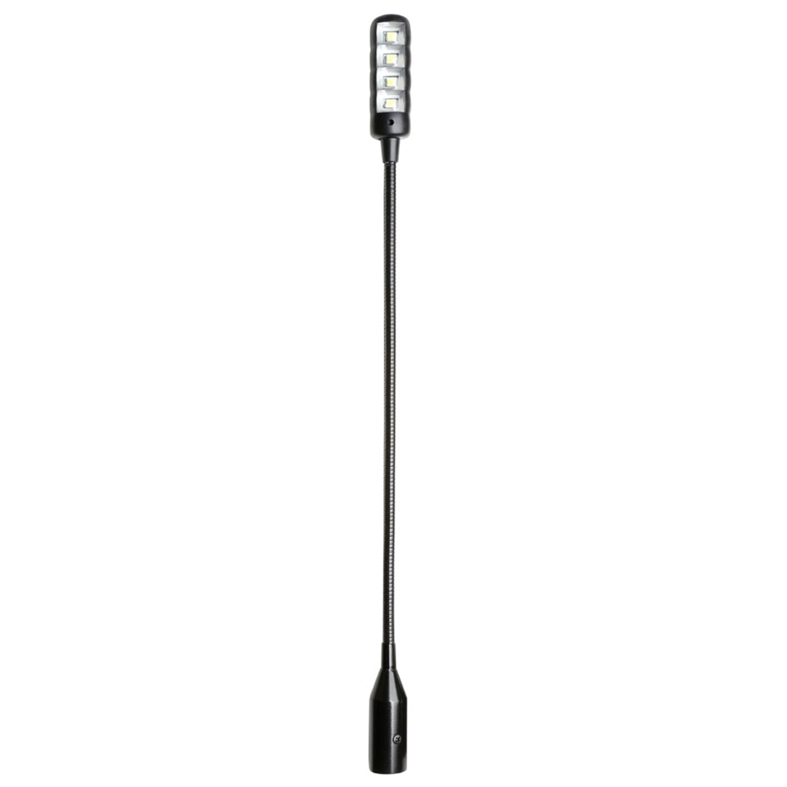 Unbekannt Stands SLED1ULTRAXLR3 Adam Hall SLED 1 Ultra 3-pol XLR Schwanenhalsleuchte mit 4 COB LEDs schwarz, Weißes Licht, 1 Schwanenhals