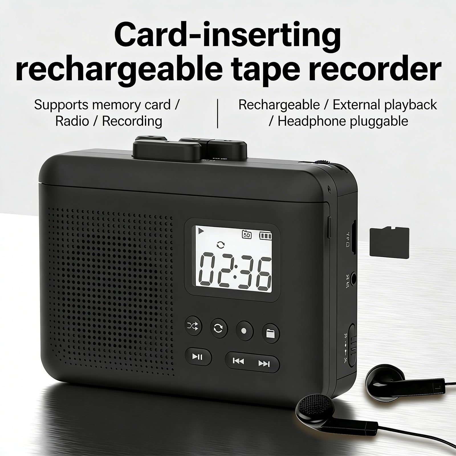 Lettore a nastro con convertitore MP3 e funzione audio integrata per lettore a nastro tradizionale di musica nostalgica