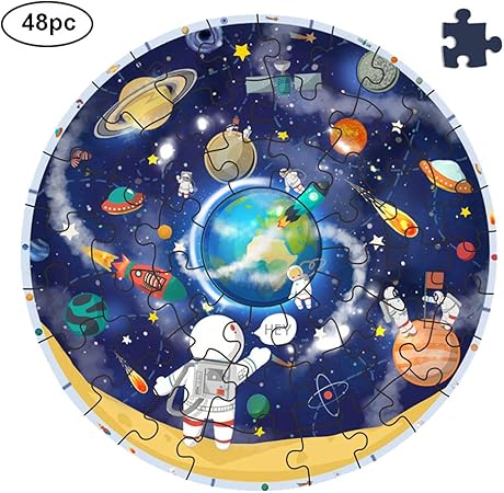 Amazon 48ピース 子供向けパズル 宇宙 惑星 地球 宇宙飛行士 ジグソーパズル ジグソーパズル おもちゃ
