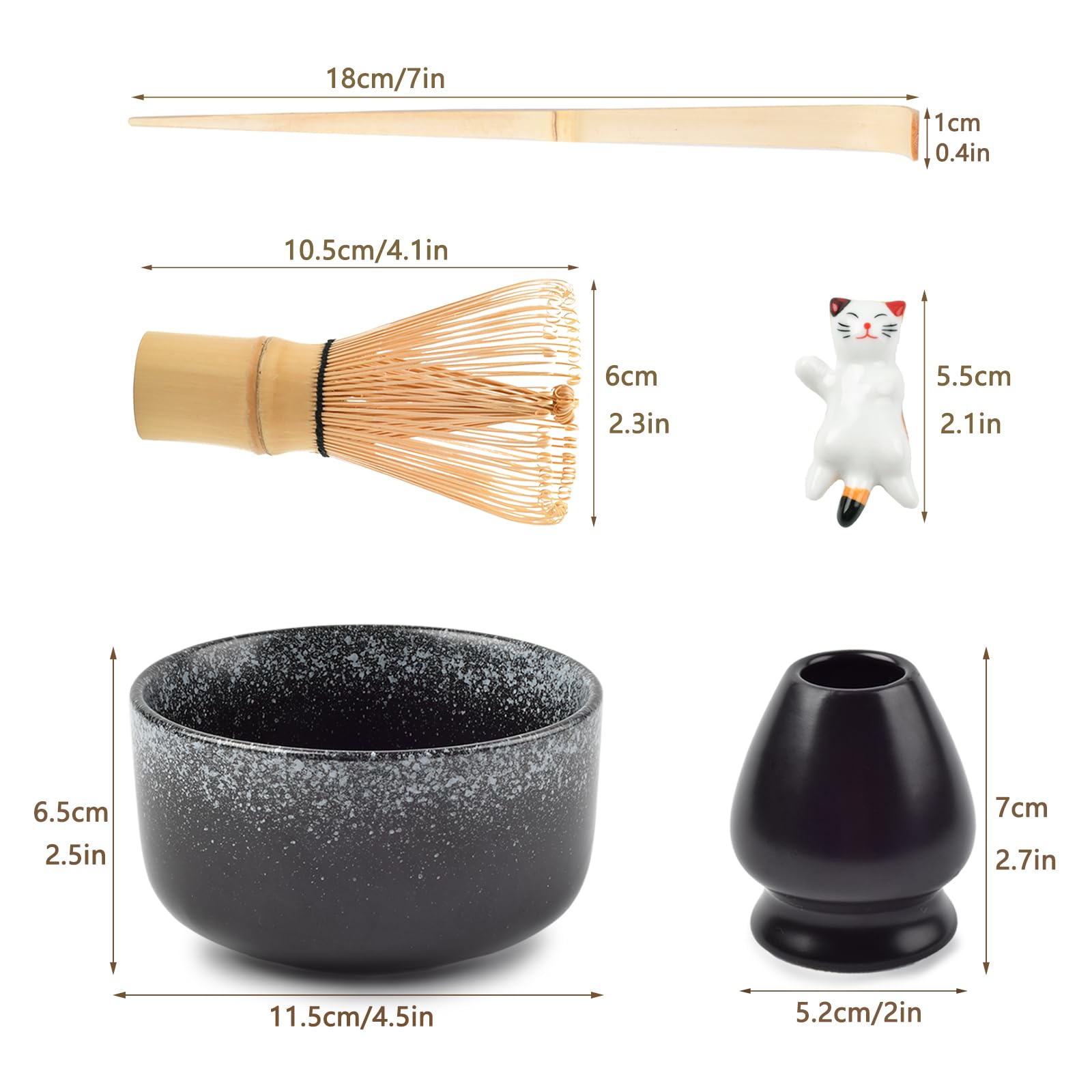 The Left Bridge Matcha Kit - Beginner Set With Whisk, Scoop, Bowl & Stand, Japanese Style