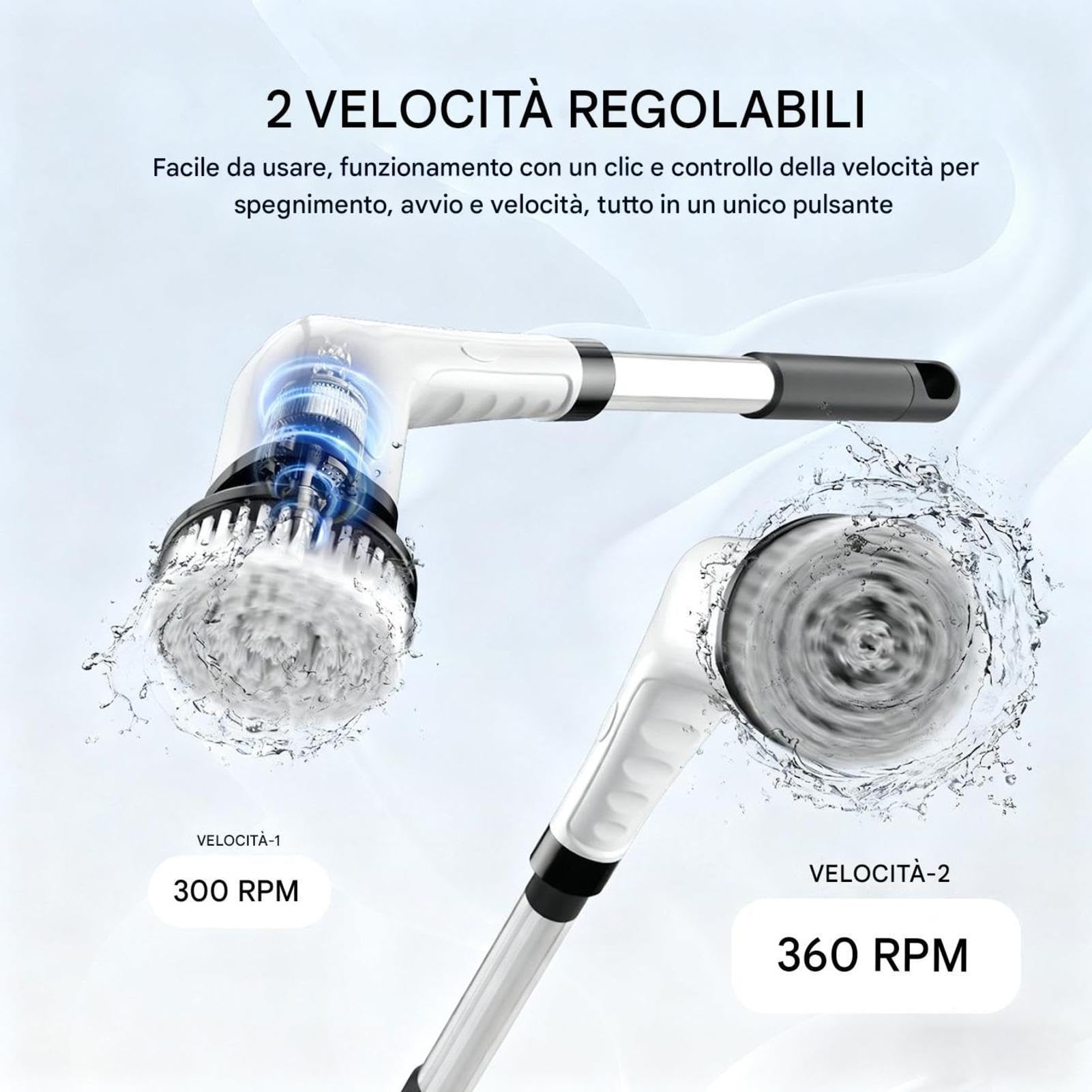 Cepillo De Baño Sin Cable Herramienta Segura e Impermeable | Cepillo Eléctrico Para Ducha Para Hogar Puertas De Ducha Fregaderos De Cocina Bañeras Y