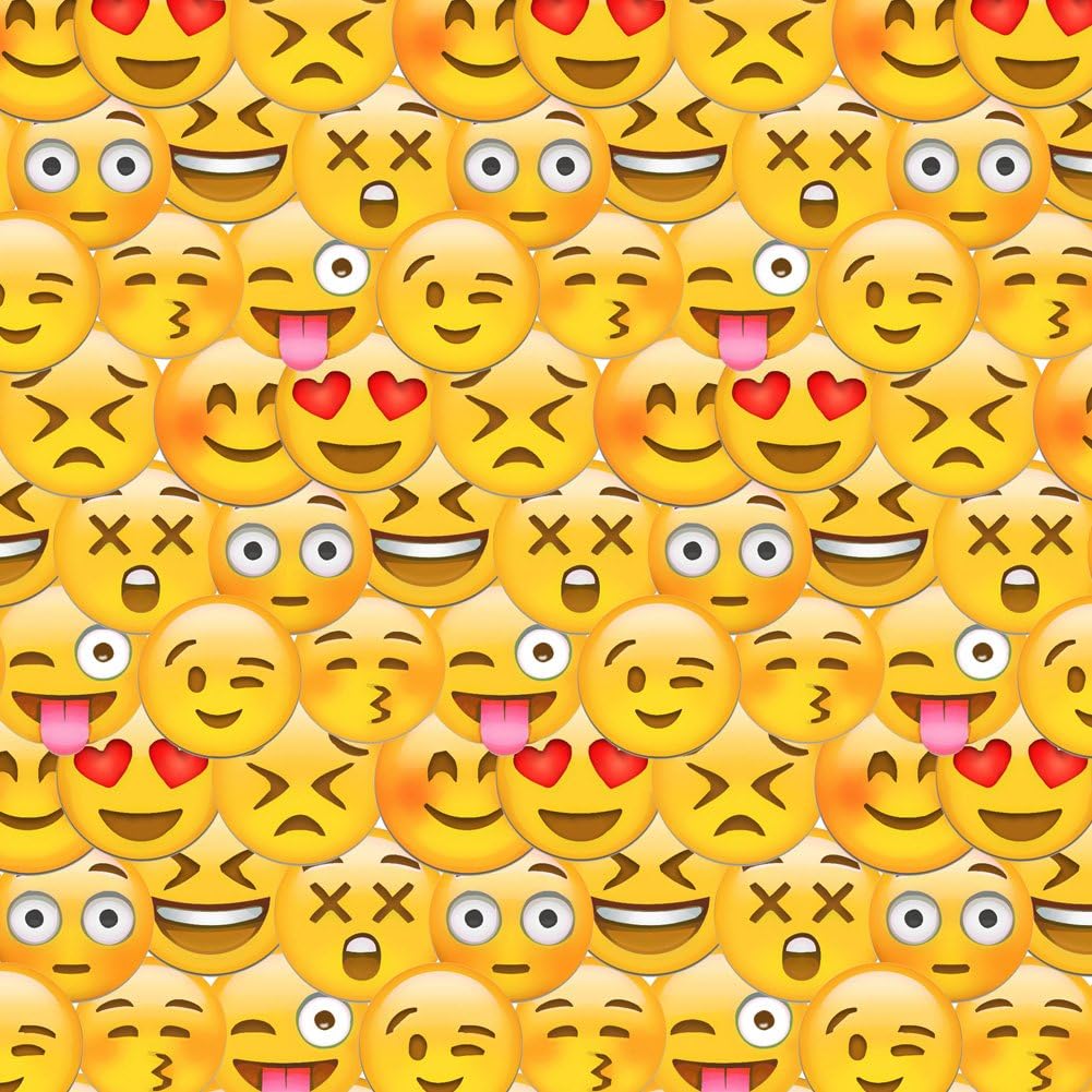 Funny and Cute Emoji Wrapping Paper 15SQFT