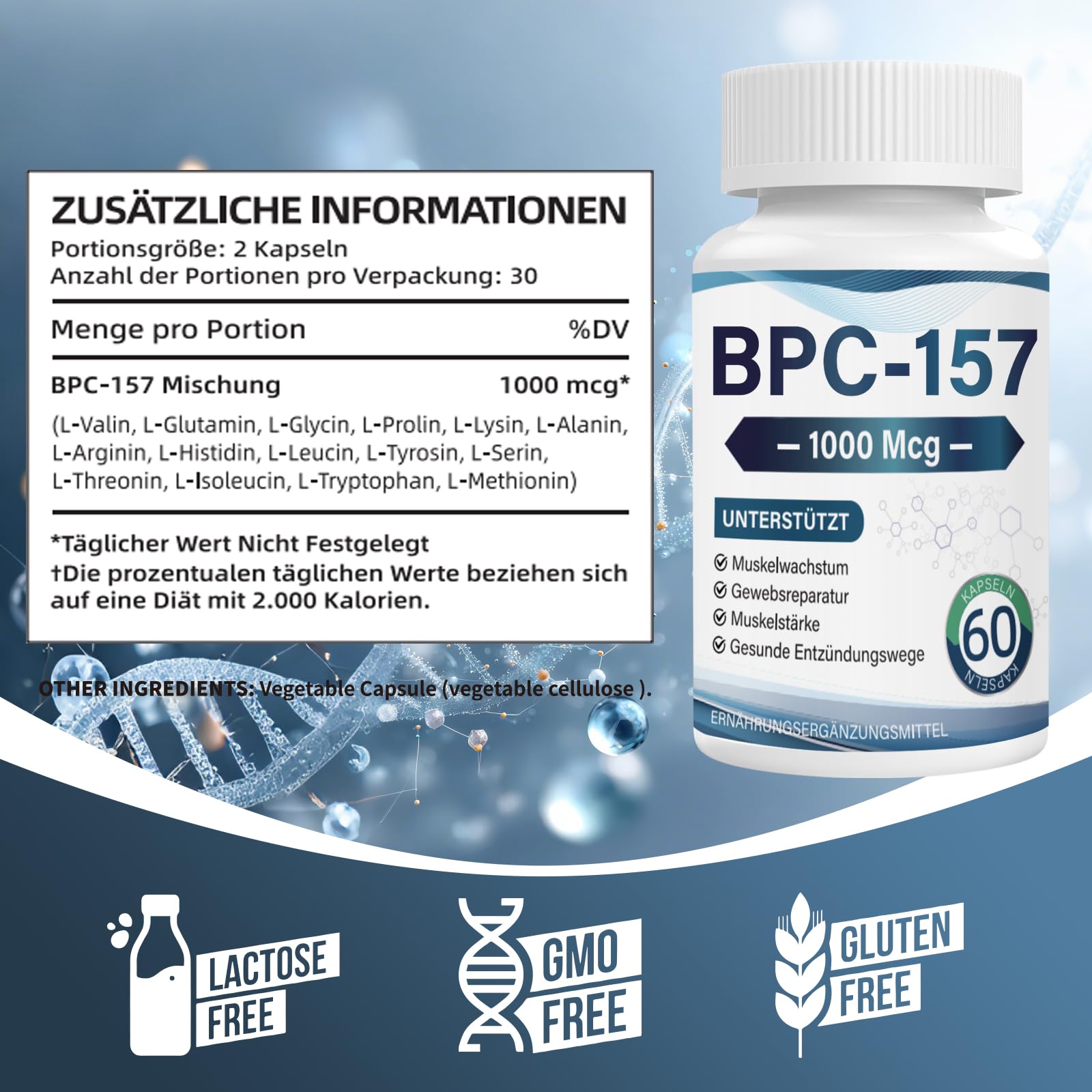 bpc 157 oral tablets B-PC-157 Capsules - Peptide for Muscle and Regeneration After Training -  Non-GMO - Gluten Free