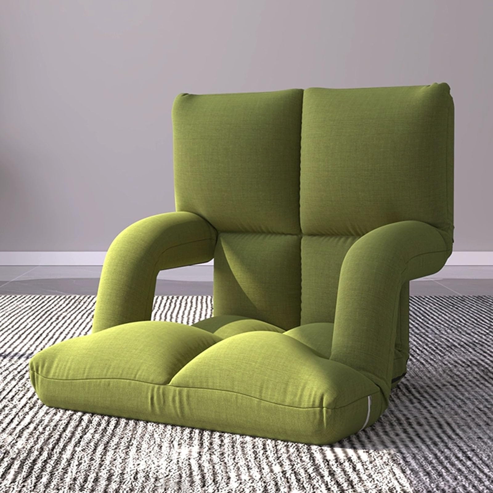 Chaise de sol pliable avec accoudoirs pour la méditation et le salon