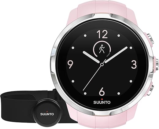Suunto Spartan Sport HR - Reloj GPS para Atletas Multideporte, 10 h Batería, Resistente al agua, Monitor Frecuencia Cardiaca + Cinturón FC, Pantalla Táctil en Color, Rosa, SS022673000