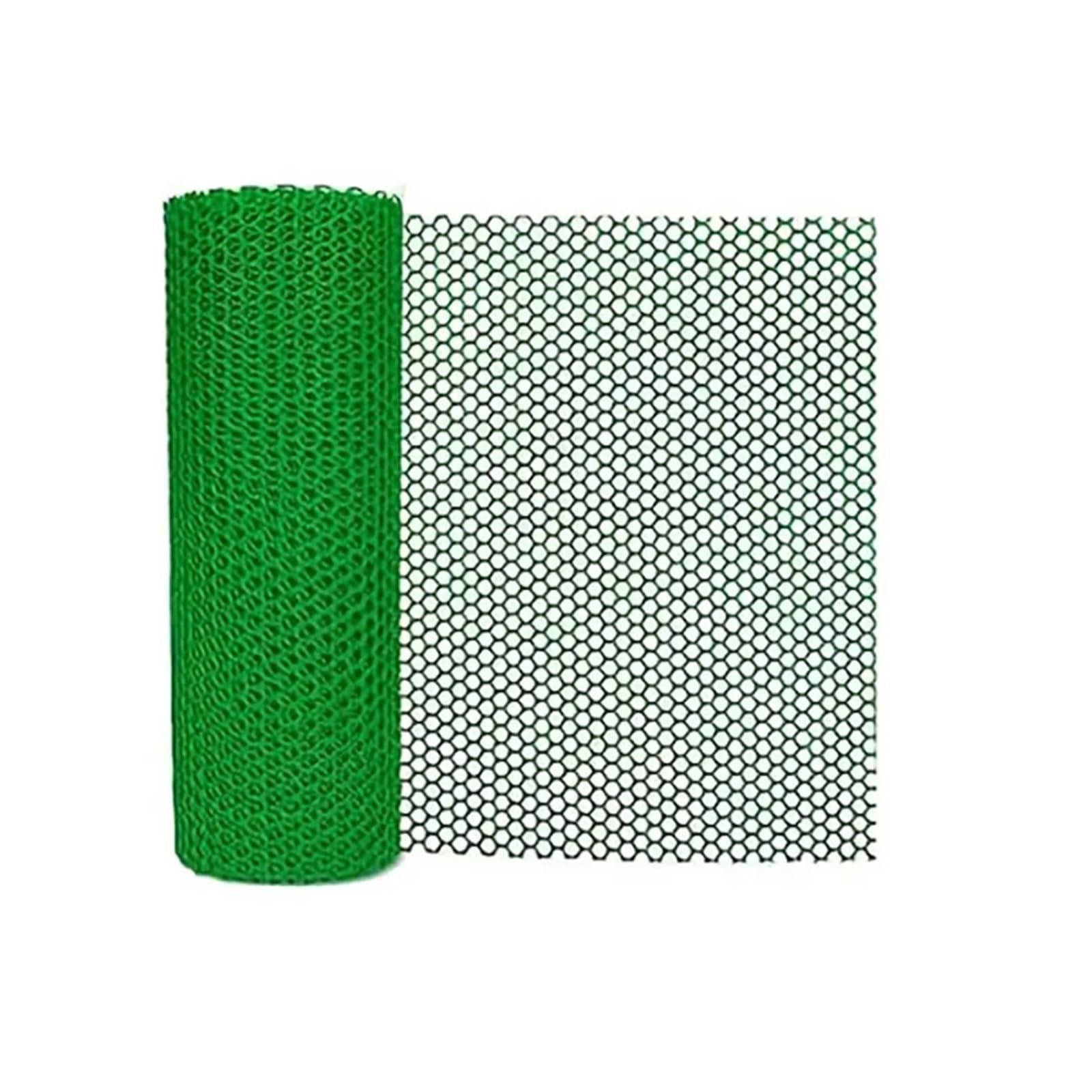 Garden Netting Plastic fence roll garden net poultry chicken gardening hexagonal flower(Green)