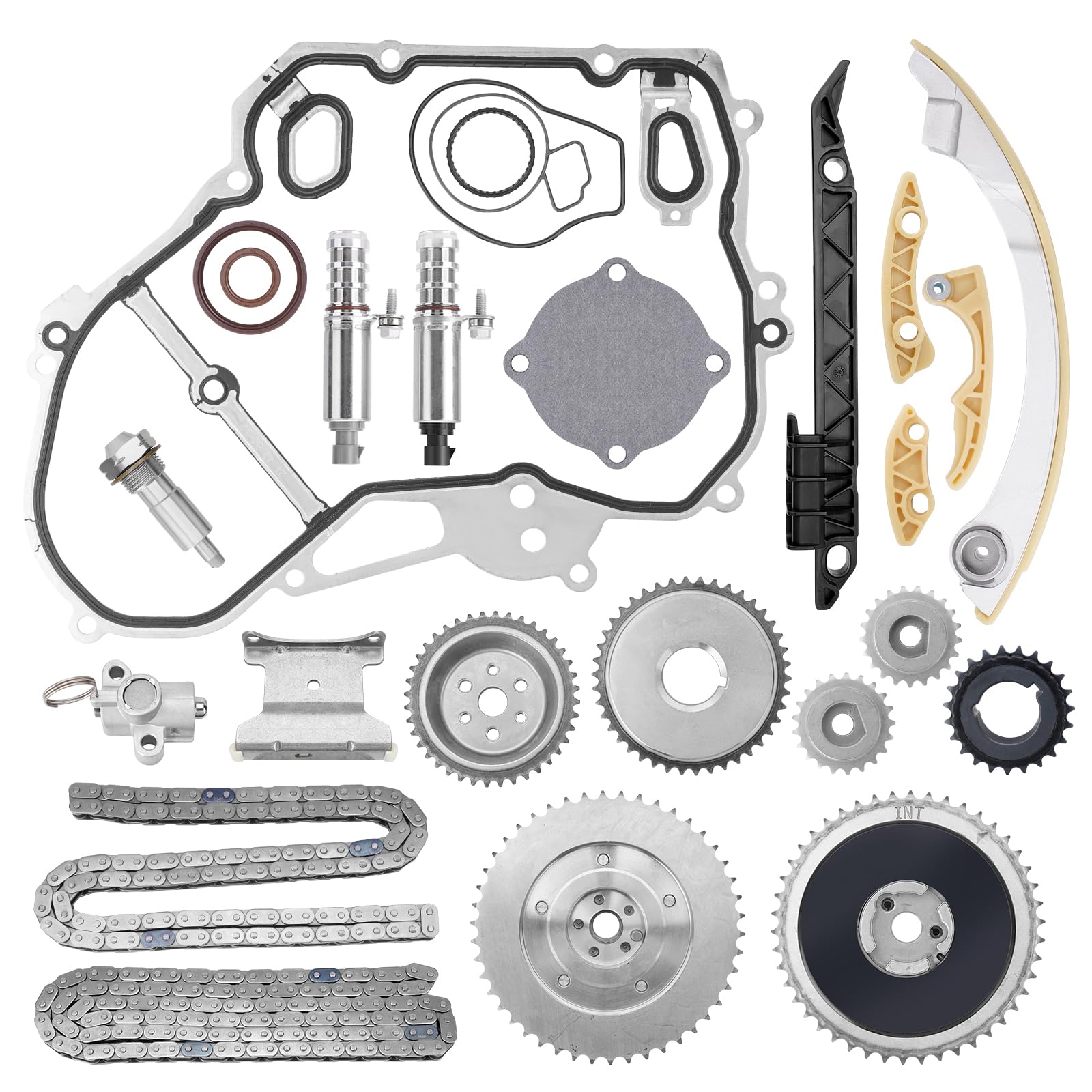 (similar) 94201S Timing Chain Kit with VCT Selenoid Actuator Gear Cover Gasket Compatible with 2009-2017 GM Buick Equinox Malibu Terrain 2.2L 2.4L Ecotec 90537632 24424758