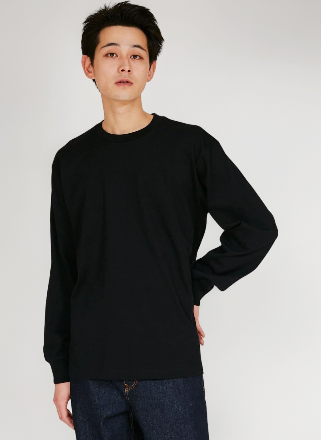 Amazon | 長袖Tシャツ 綿100％ THE BEST OF BLACK-T 1P Hanes T-SHIRTS