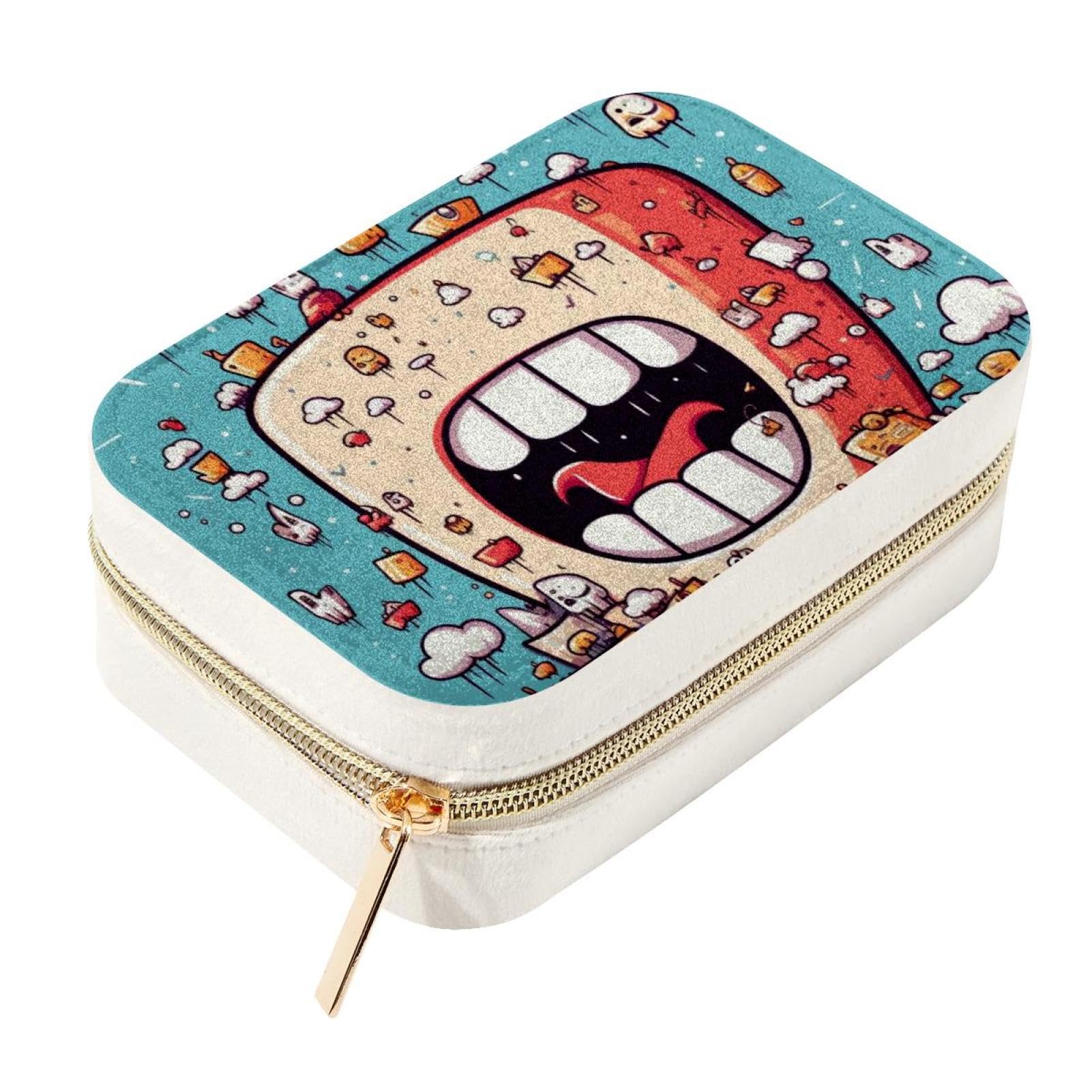 Boîte à bijoux pour femmes et filles avec organiseur double couche compact