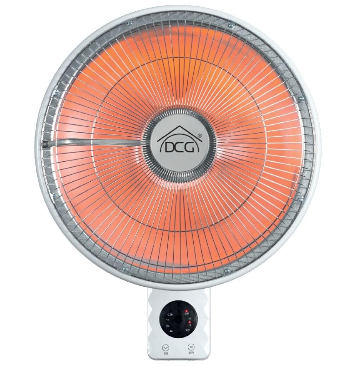 DCG SA9690 Stufa Elettrica da Parete 900W al Carbon Crystal, Oscillante con Telecomando e Pannello Digitale, 2 Livelli di Calore 450W/900W, Riscaldamento Rapido a Basso Consumo, Design Moderno