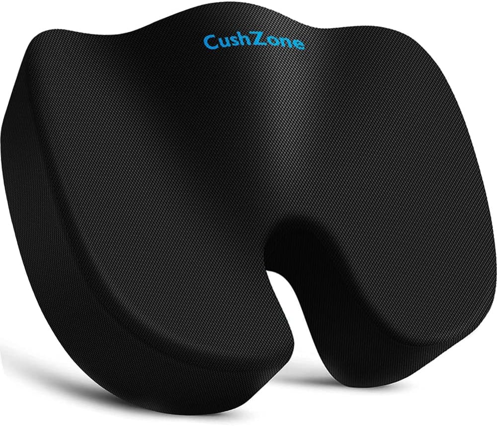 Seat Cushion, Office Chair Cushions, Car Seat Cushion, Non-Slip Sciatica & Back Coccyx Tailbone Pain Relief Chair Pad, Memory Foam Pillow for Computer Desk, Wheelchair, Driving(Black)OEKO-TEX STANDARD 100