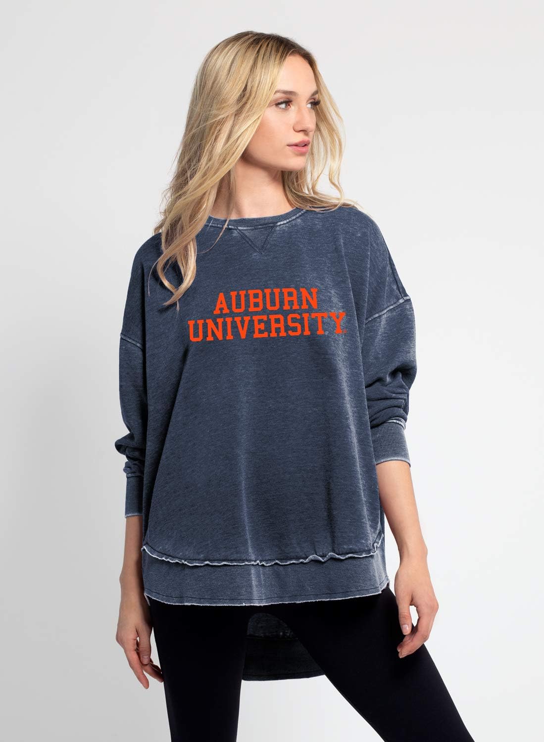 chicka-d NCAA womens Burnout Crew Sweatshirt - Image 4