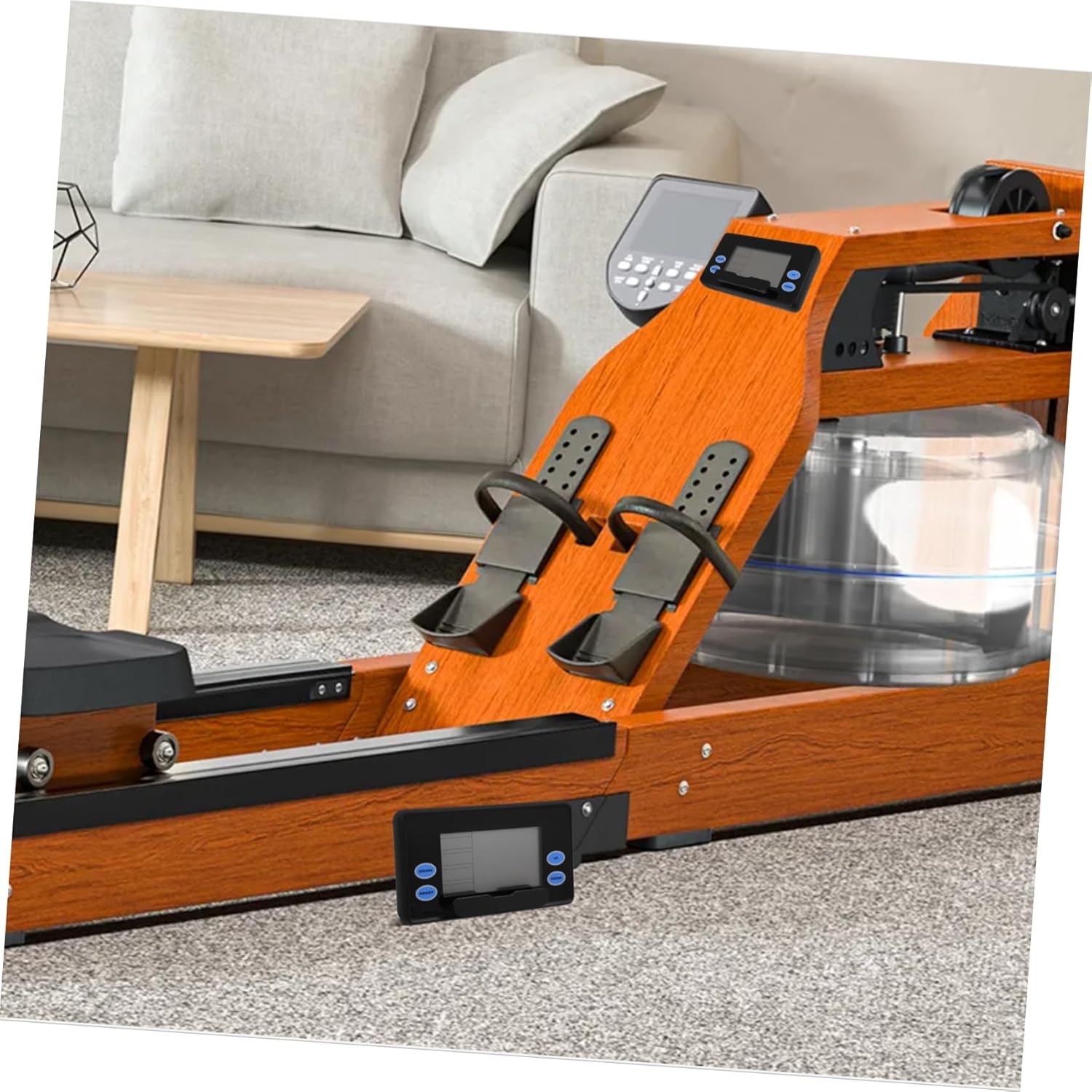 Toddmomy Home Fitness Rowing Machine Counter with LCD Display Digital Exercise Tracker for Speed Distance Monitoring Portable Water Resistance Rower Accessory for Accurate Workout Data