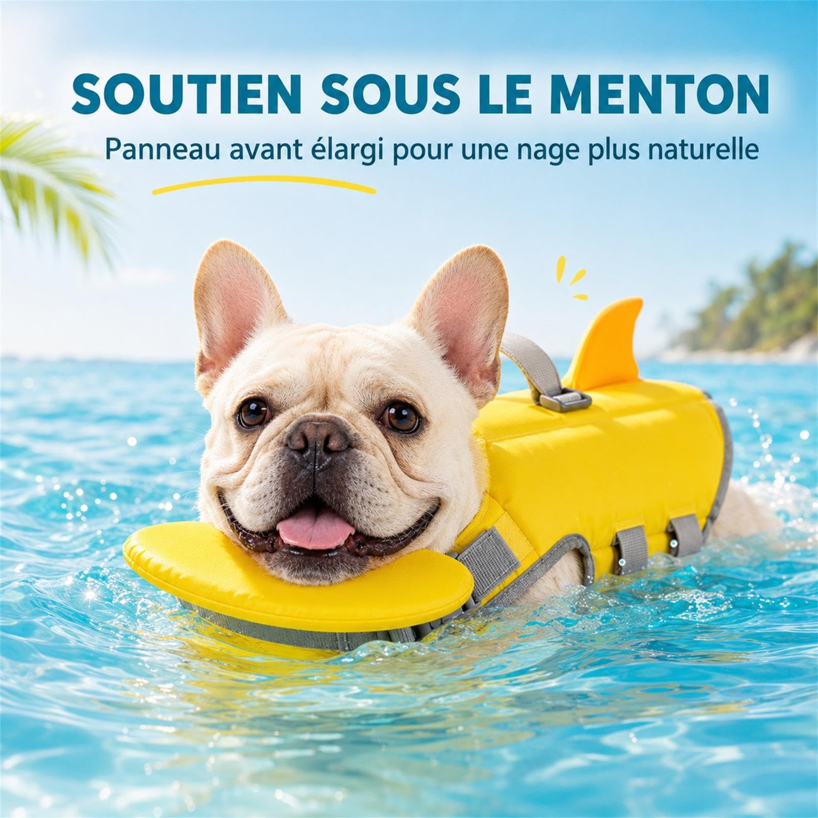 Gilet De Sauvetage Chien, Bouee Chien Piscine，XXL | Bouée Chien avec Poignée et pour Petit Et Moyen Animal Piscine Plage Extérieur