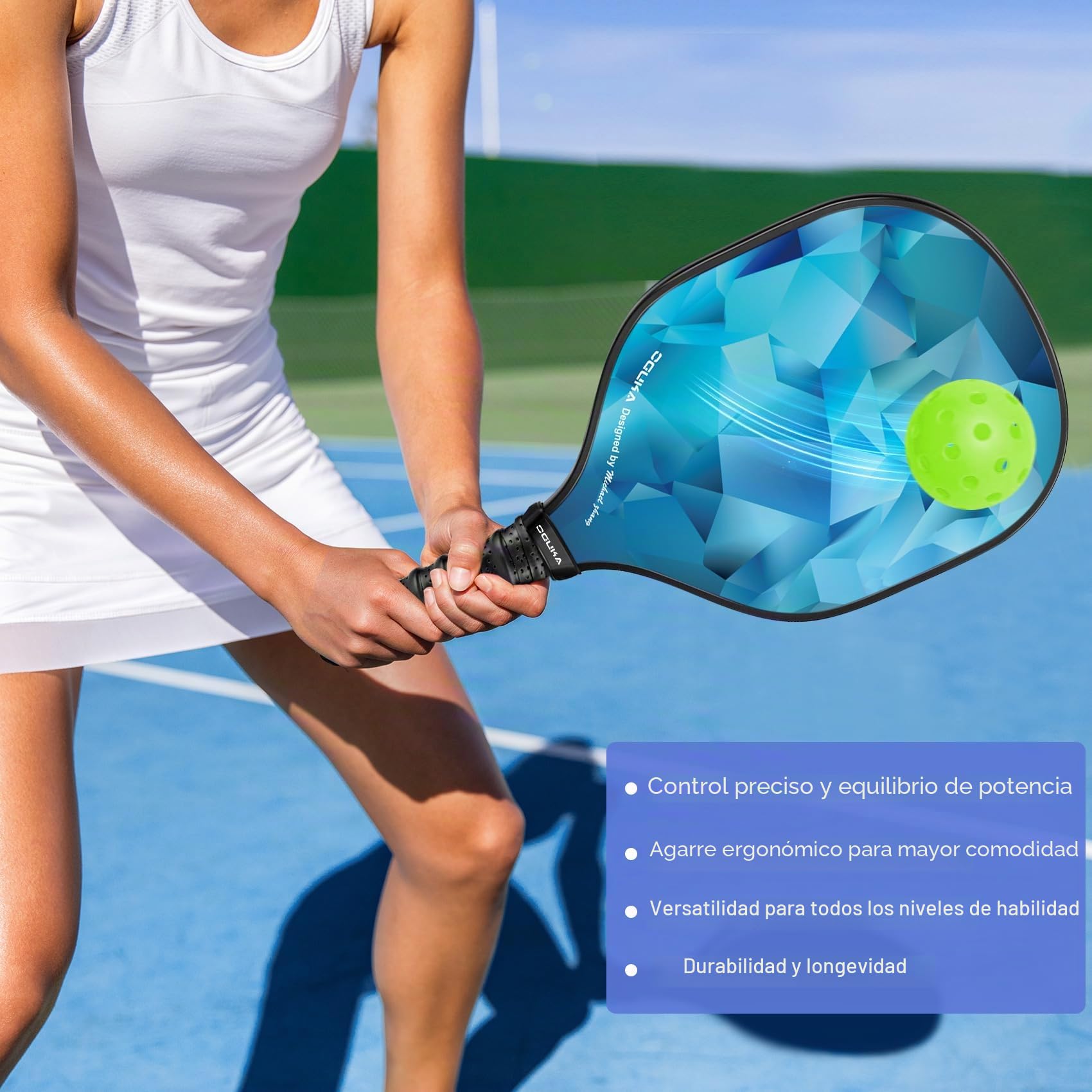 Palas de Pickleball, Juego de 4 paletas de Pickleball Ligeras aprobadas por USAPA, 4 Bolas de Pickleball, 4 Toallas de refrigeración y Bolsa, Raquetas de Pickleball de Primera Calidad, Regalos