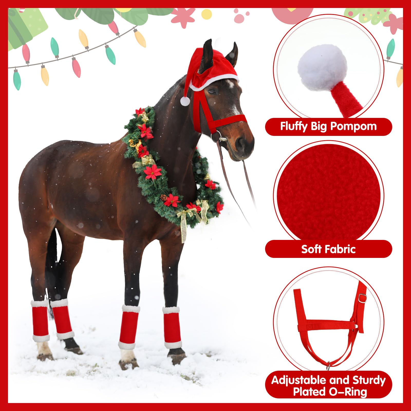 Weihnachtskranz, Pferd, Halfter, Halfter, Zaumzeug, Produktbild-Vorschau 14