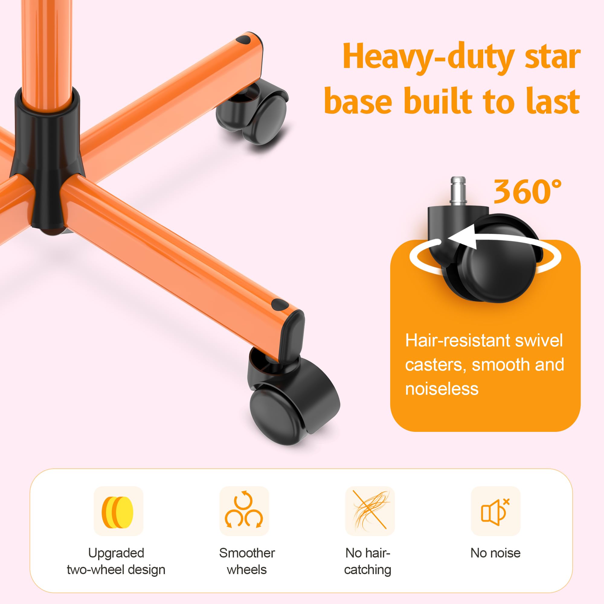 Salon Tray on Wheels - Premium Aluminum Tattoo Tray Rolling Trolley - Adjustable Salon Service Rolling Tray Hairdresser Cart with Clinic Spa Rolling Tray Wheels ()