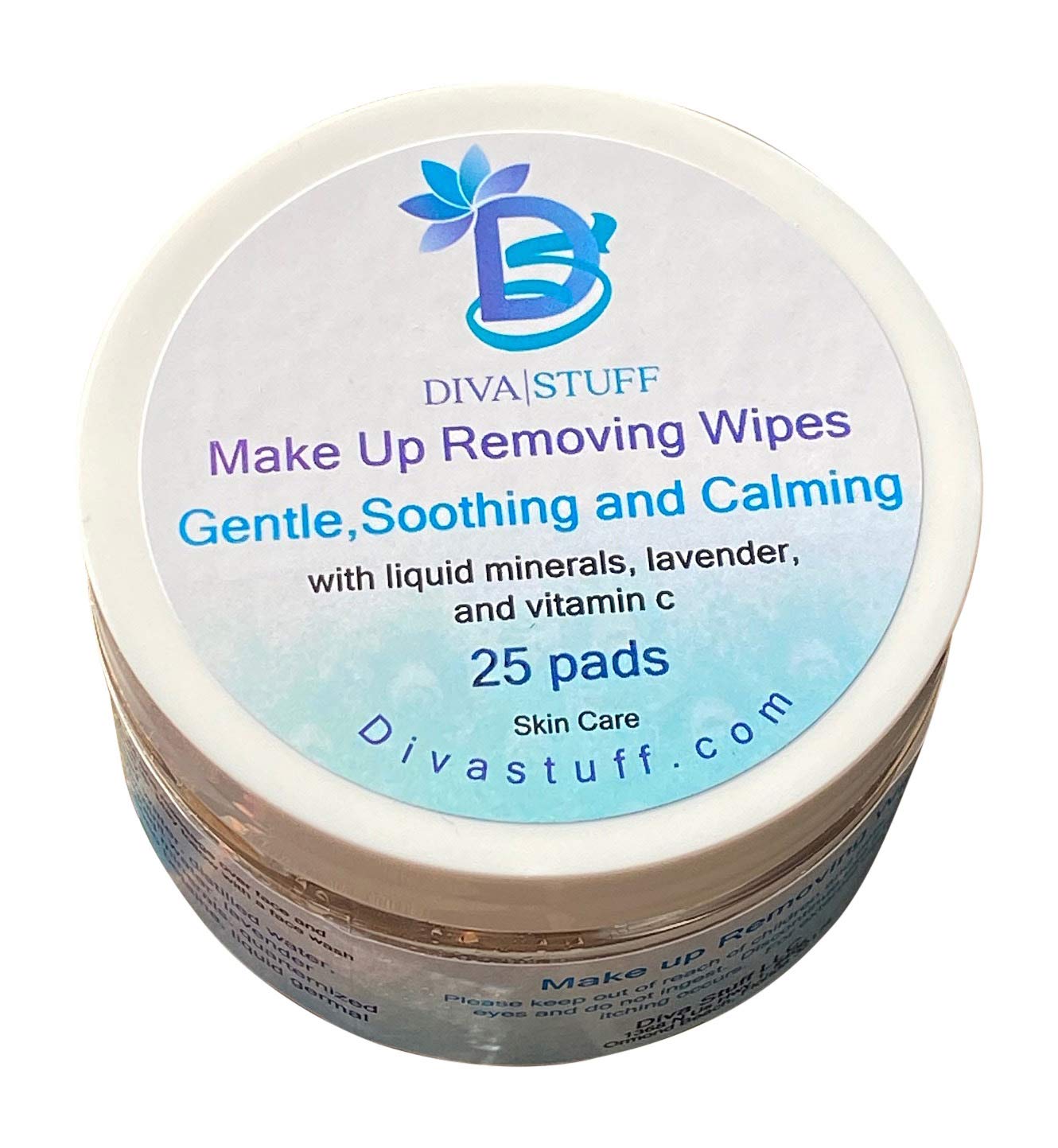 Makeup Removing Wipes, Gentle, Soothing and Calming, By Diva Stuff