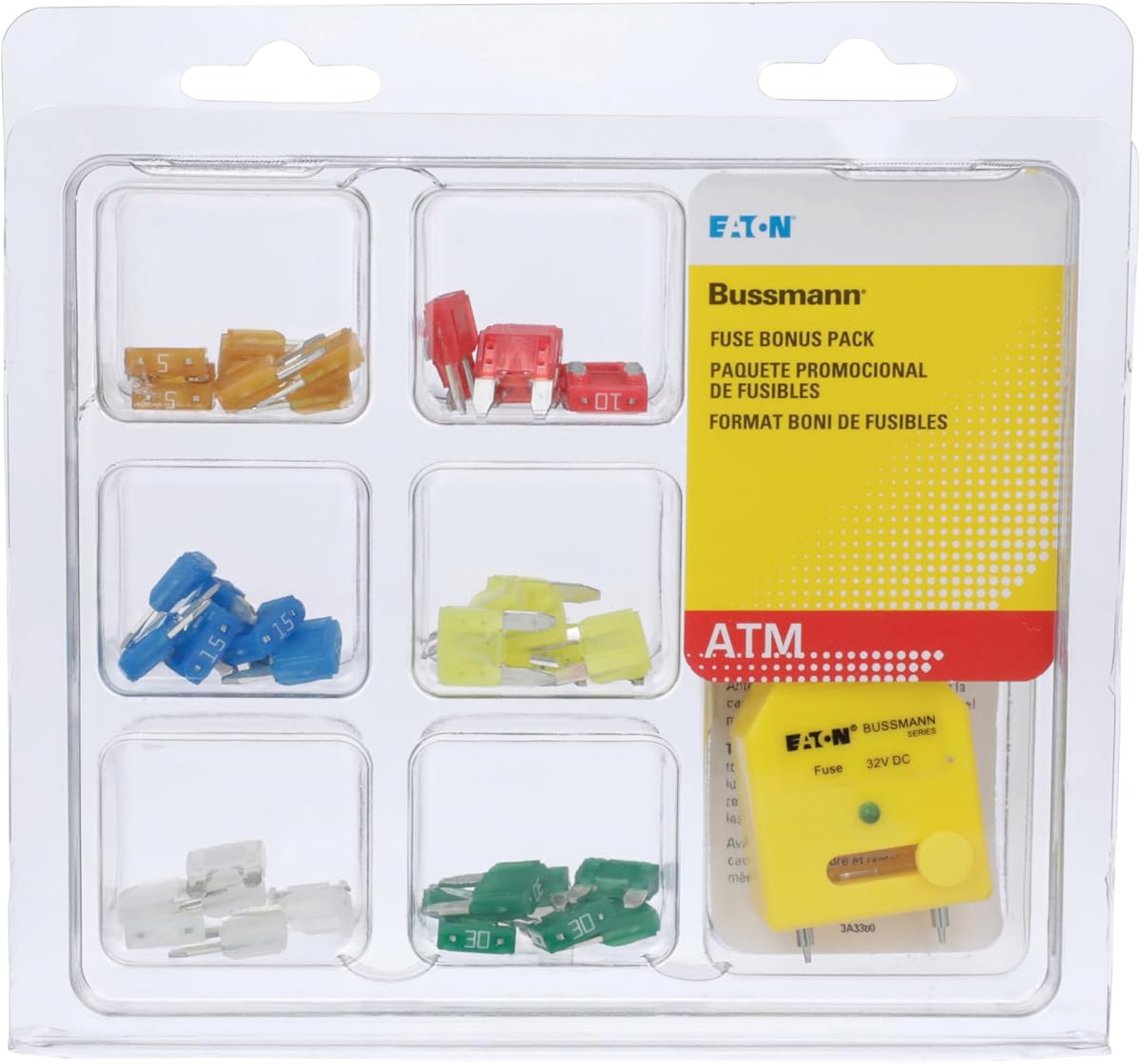 Automotive Fuse Kit, ATM Series, 42 Fuses Included, K Class, 5 to 30A, Not Rated - 1 Each
