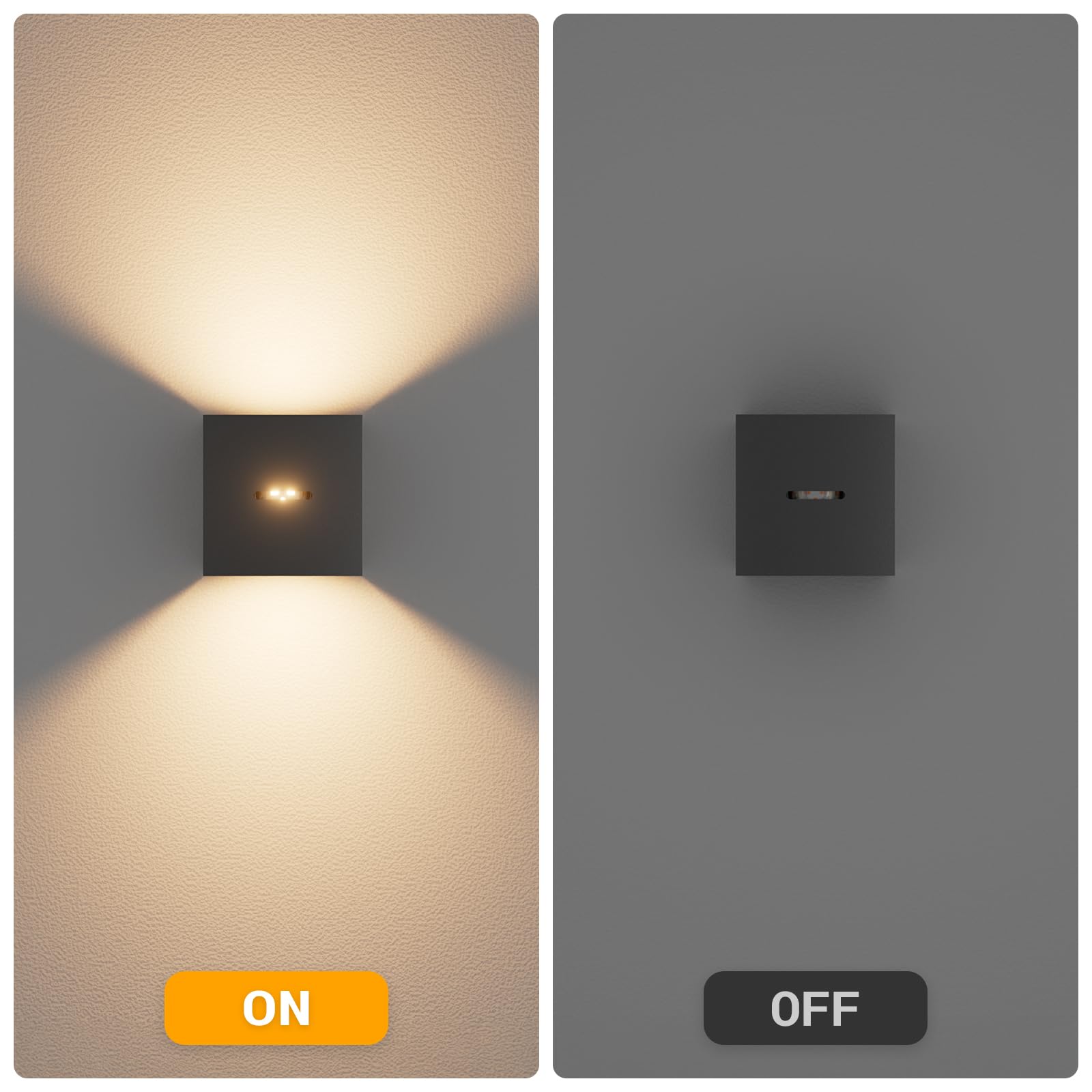 Klighten 2 Stück Aussenlampe mit Austauschbarer G9 Lampe 3000K, Schwarz