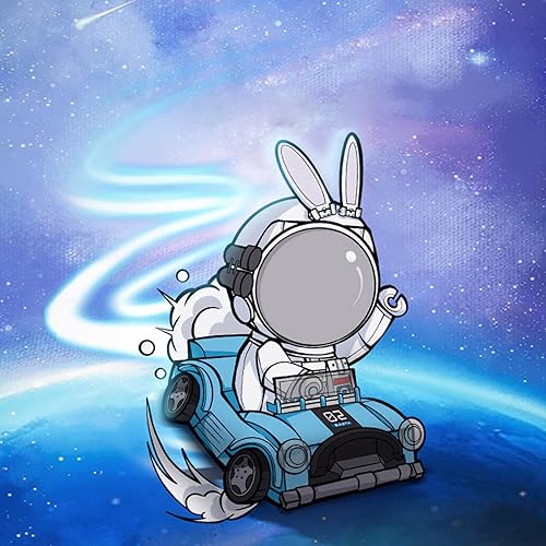 Miniatura 2 de Juego de bloques de construcción de mini astronauta, simulación creativa del hombre espacial modelo de exploración de partículas, construcción de