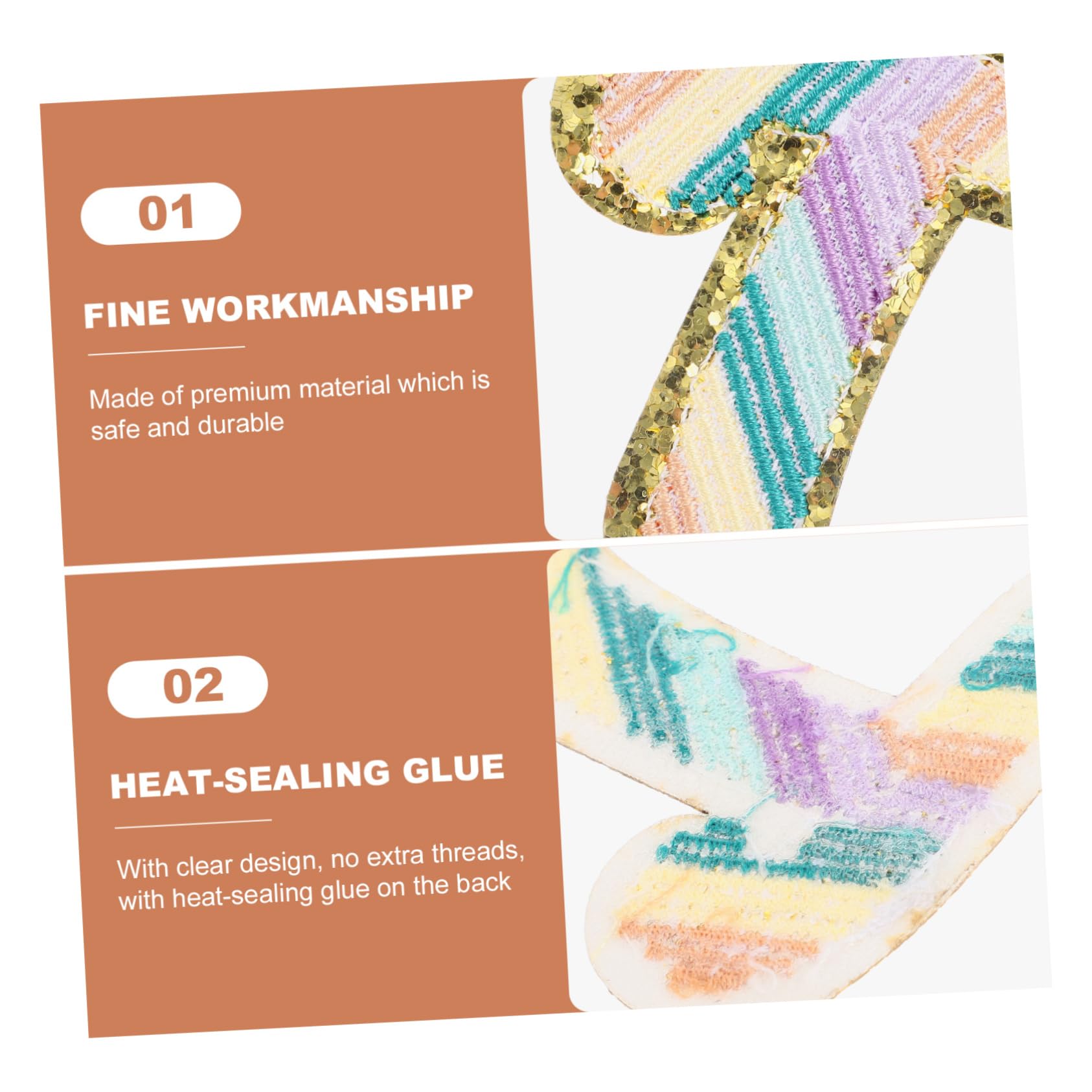 Lurrose 104pezzi Toppe Ricamate Per Cucire Applique Lettere Alfabeto Colorate Per Decorare Jeans Shirt e Zaini Per Progetti Fai Te e Riparazioni