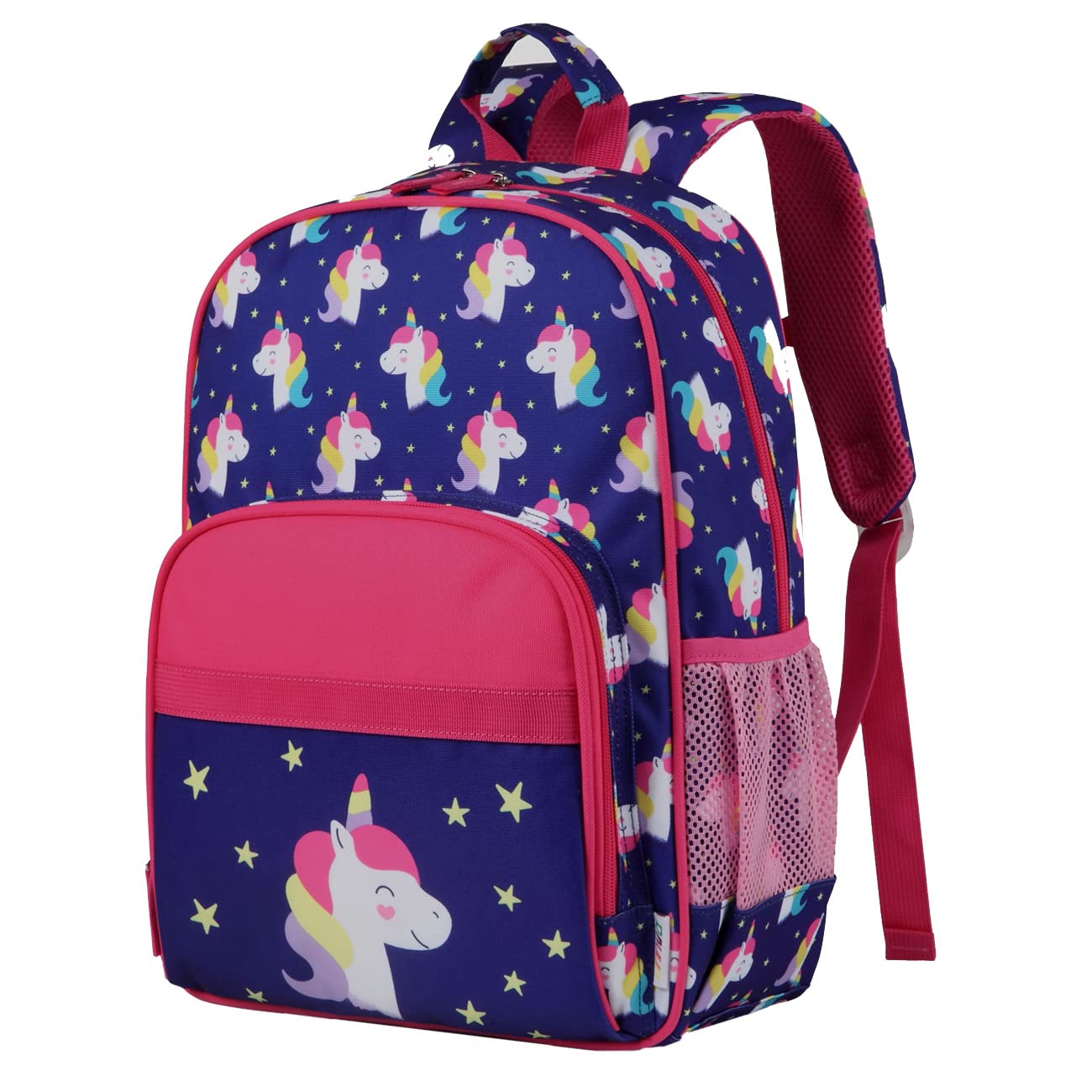 RAVUO Preschool Backpack, Cute Unicorn Kids School Backpacks Lightweight Water Resistant Girls Toddler Bookbag with Chest Strap(Dark Blue Unicorn)