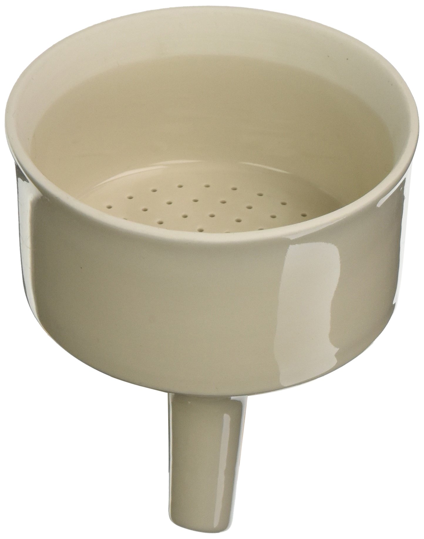 CoorsTek60240 Porcelain Ceramic Buchner Funnel with Fixed Perforated Plate, 87mL Capacity