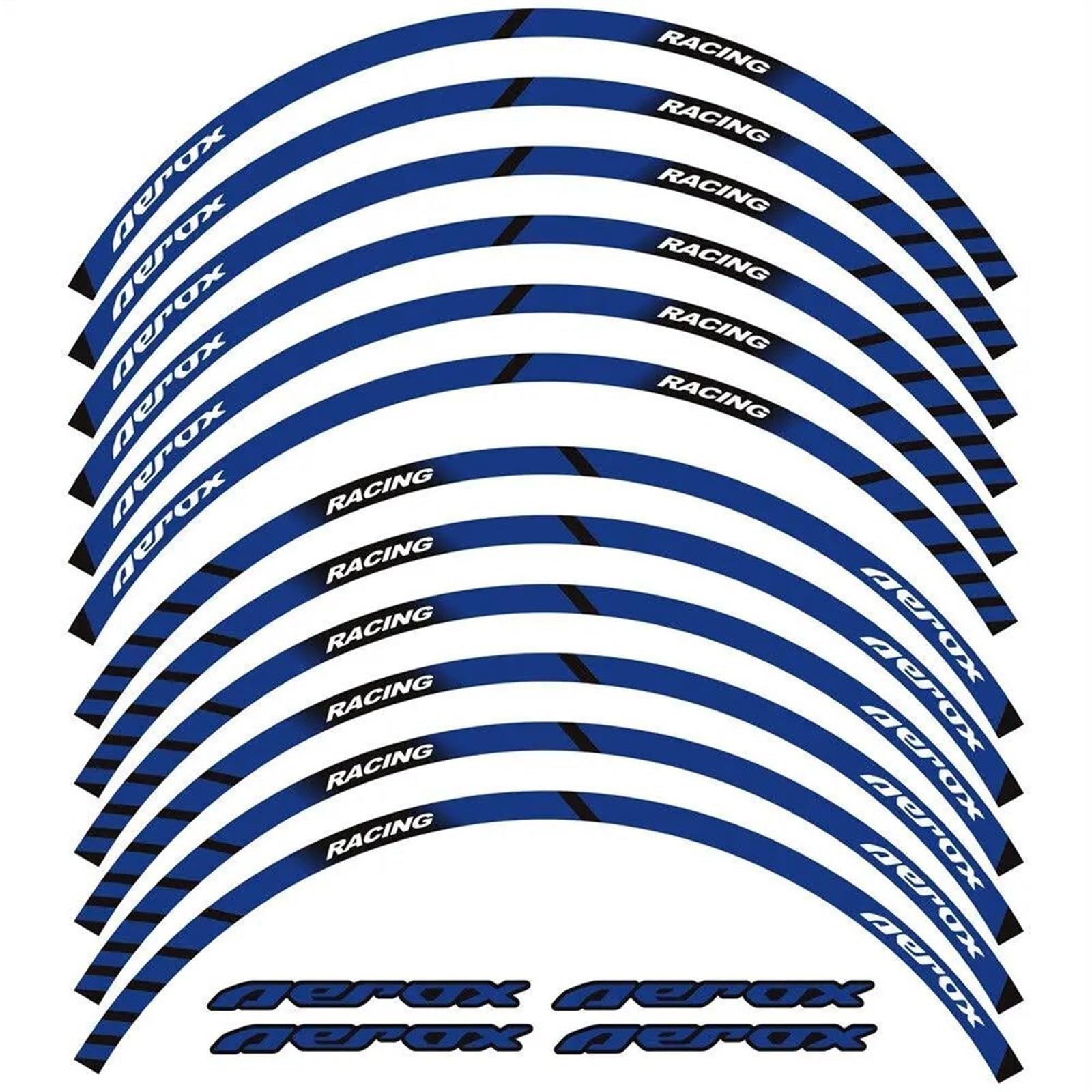 Motorcycle Wheel Sticker Reflective Decal Rim Waterproof for Yamaha NVX155 for Aerox 155(Color10)