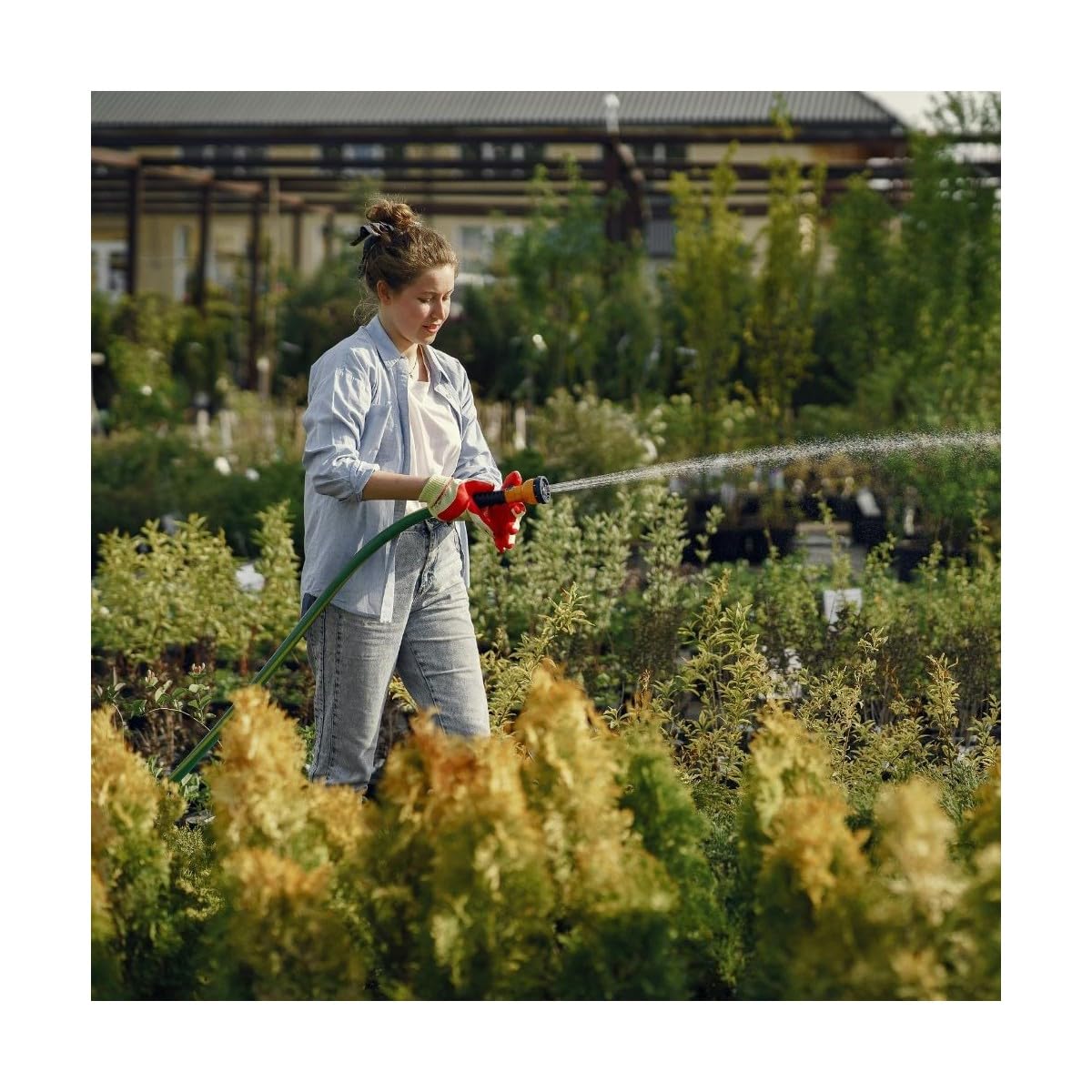 VITO - Tubo da giardino 50 metri tri-strato, intrecciato diam 25 mm 1" morbido PVC rinforzato in poliestere, anti-UV - ideale giardino, orto, irrigazione intensiva