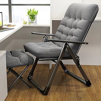 折りたたみリクライニングチェア（オフィス昼寝・家庭用）コンパクト収納可能 オフィスチェア 折りたたみ リクライニングチェア PCチェア