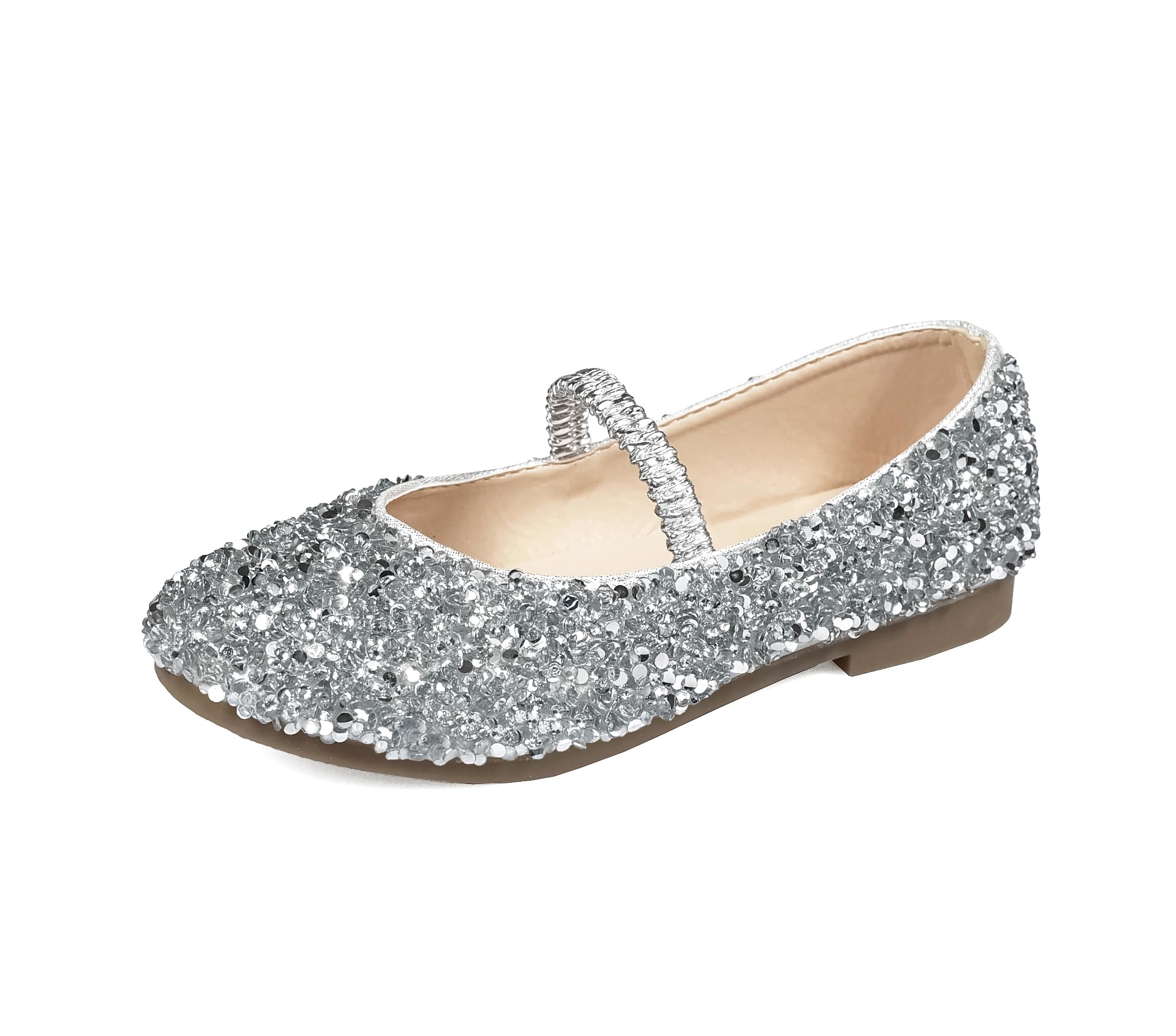 Zapatos de Princesa para Niñas con Lentejuelas Purpurinas para Disfraz, Fiestas, Bodas