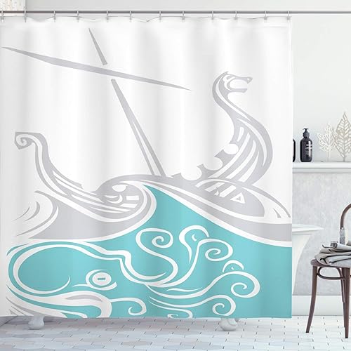 ambesonne Decor Collection tela de poliéster cortina de ducha de baño