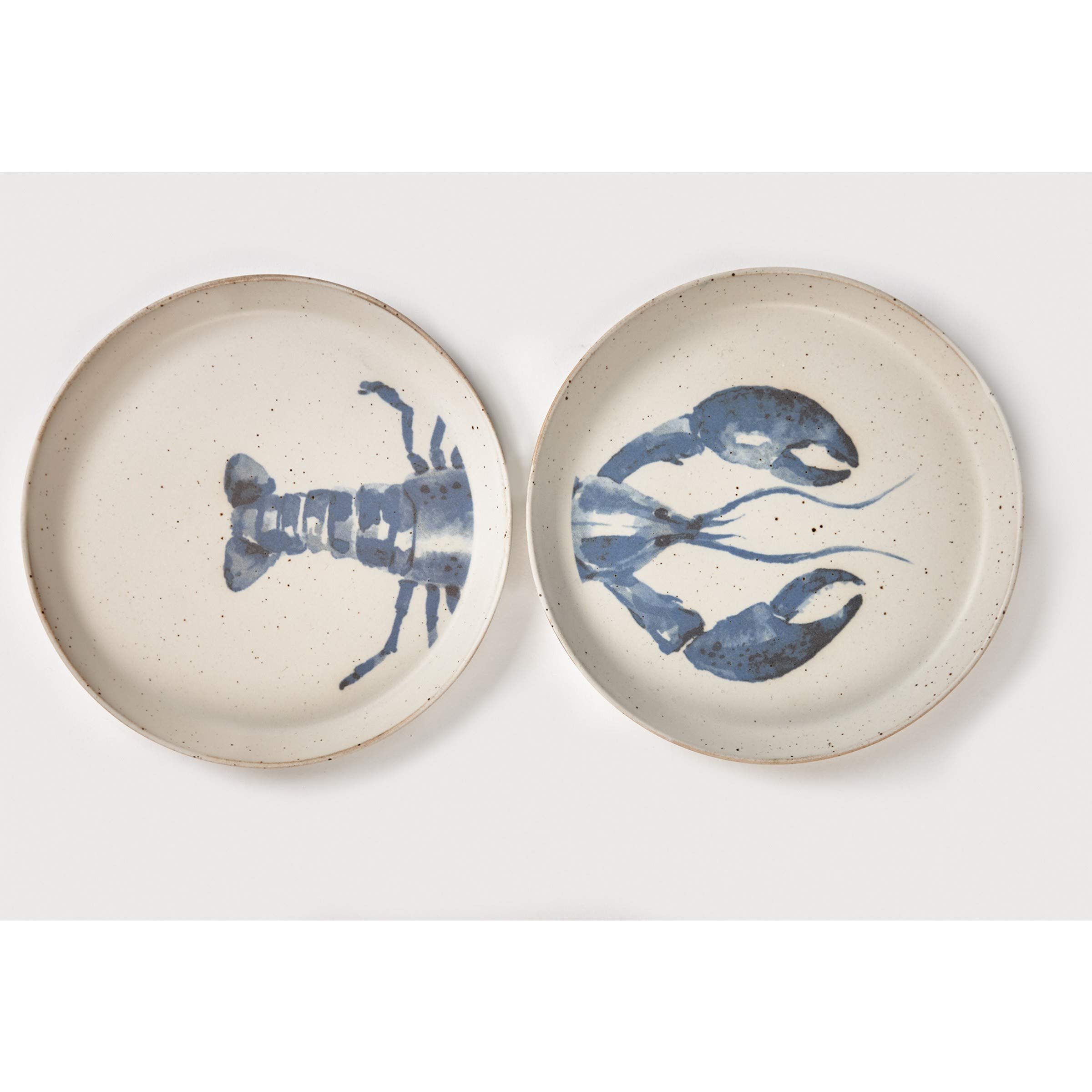 tag Lobster Appetizer Plate Set Of 2 7inLx7inWx0.5inH Blue