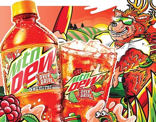 Mtn Dew Overdrive 20 oz Bottle 4 pack Over Drive Mountain
