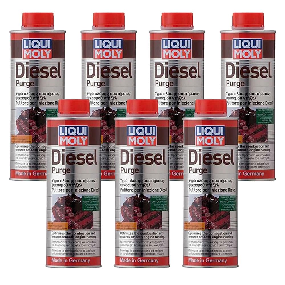LIQUIMOLY 1811 Diesel Purge Kit PROMOZIONE 7 Pezzi ADDITIVO Pulizia INIETTORI Motori Diesel. ELIMINA DEPOSITI di Sporco dai CIRCUITI di INIEZIONE, Aumenta Il CETANO. Confezione: 7 FLACONI X 500 ML