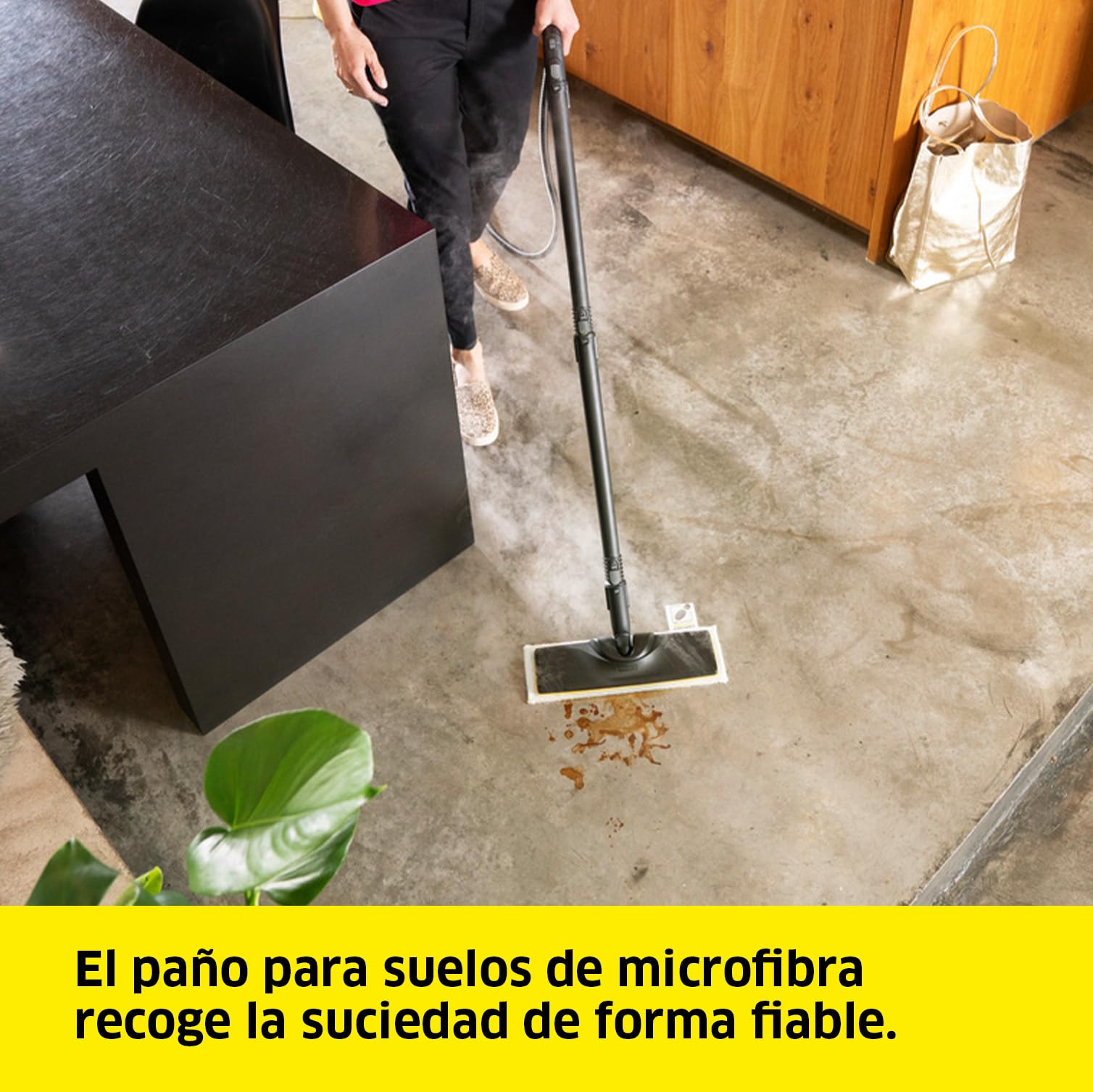Kärcher Juego de boquilla EasyFix SC 1, boquilla para suelo EasyFix, paño de microfibra universal, 2 tubos de extensión (0,5 m), accesorios originales para el limpiador de vapor Kärcher SC 1