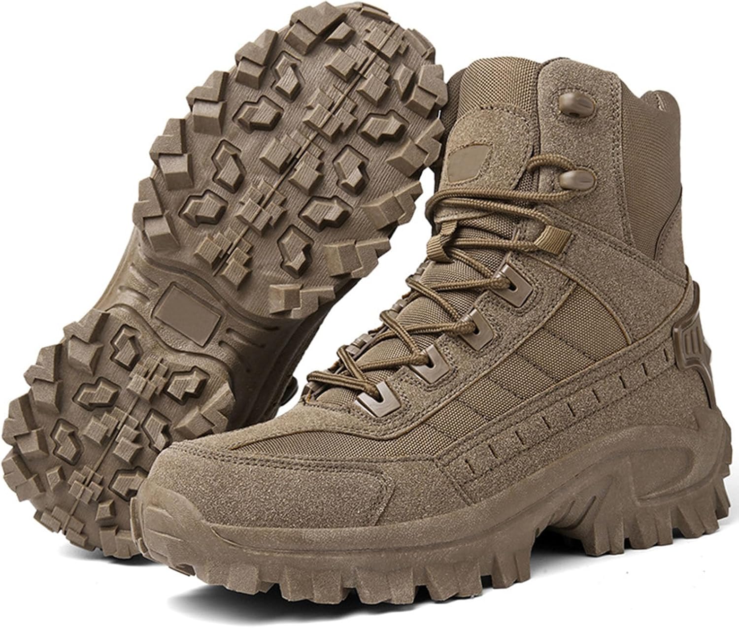 Men's Waterproof Non-slip Anti-Puncture Work Boots, Comfortable Orthopedic Walking Shoes, Mens Tactical Boots with Zipper